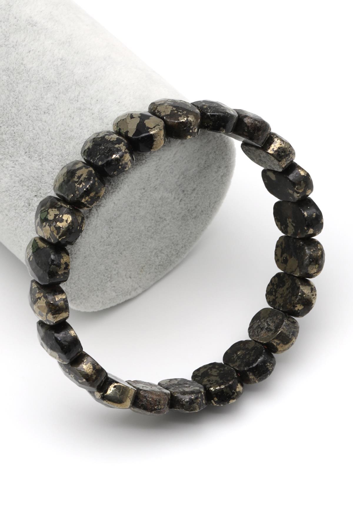 Pirit Doğal Taş Bileklik 9 x 14 mm Özel Kesim