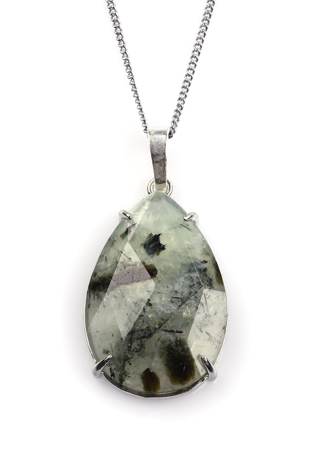 Prehnite Doğal Taş Kolye