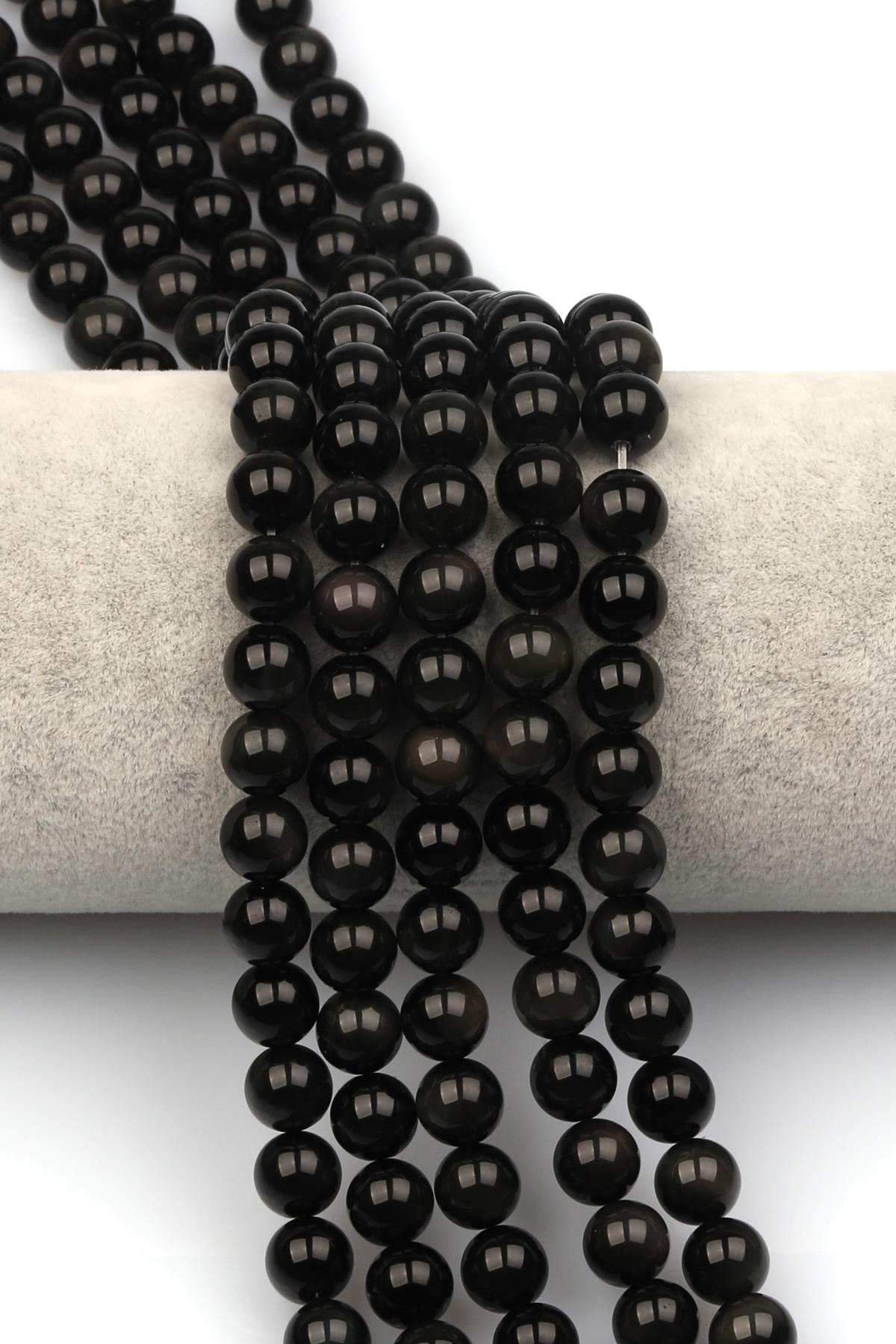 Rainbow Obsidyen (A Kalite) Doğaltaş Dizi 8 mm Küre Kesim