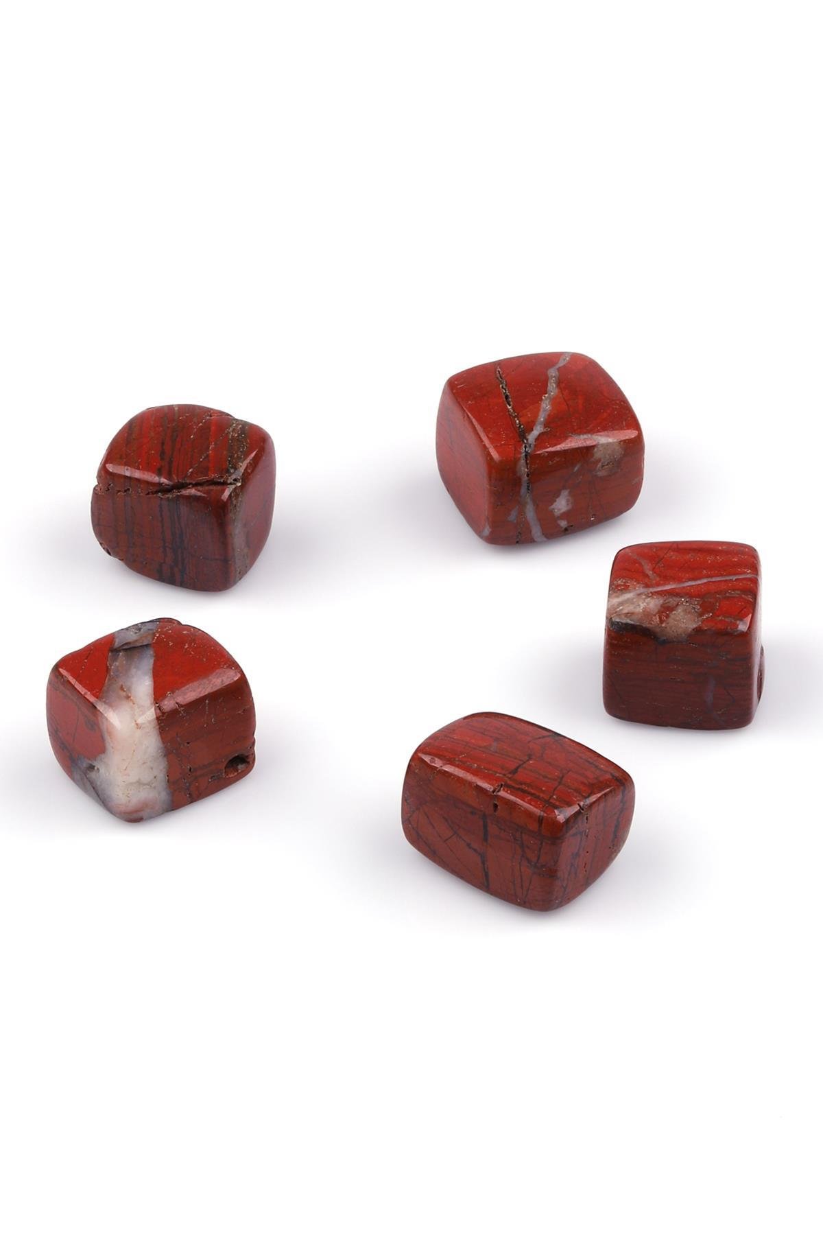 Red Jasper Doğal Taş Tamburlanmış Parça - Tımbıl