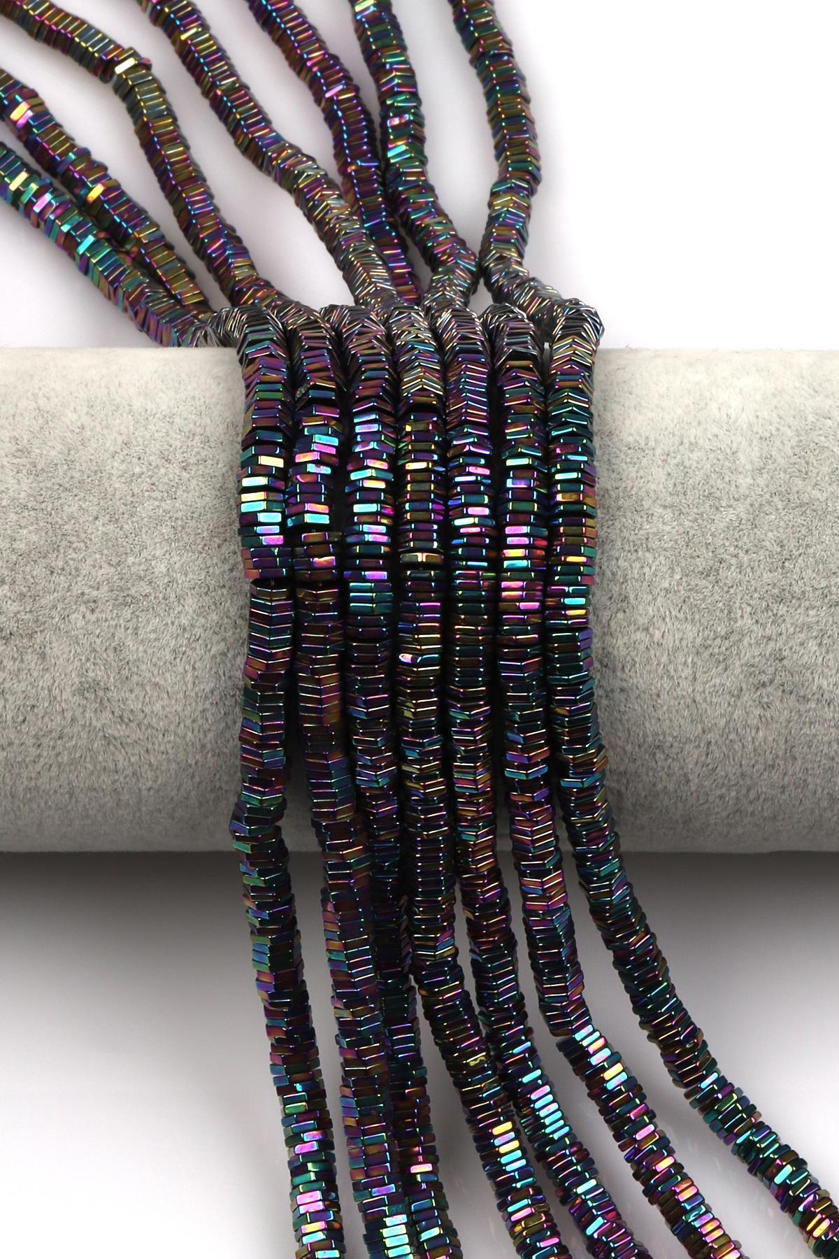 Renkli Hematit Dizi 1 x 4 mm Civata Kesim