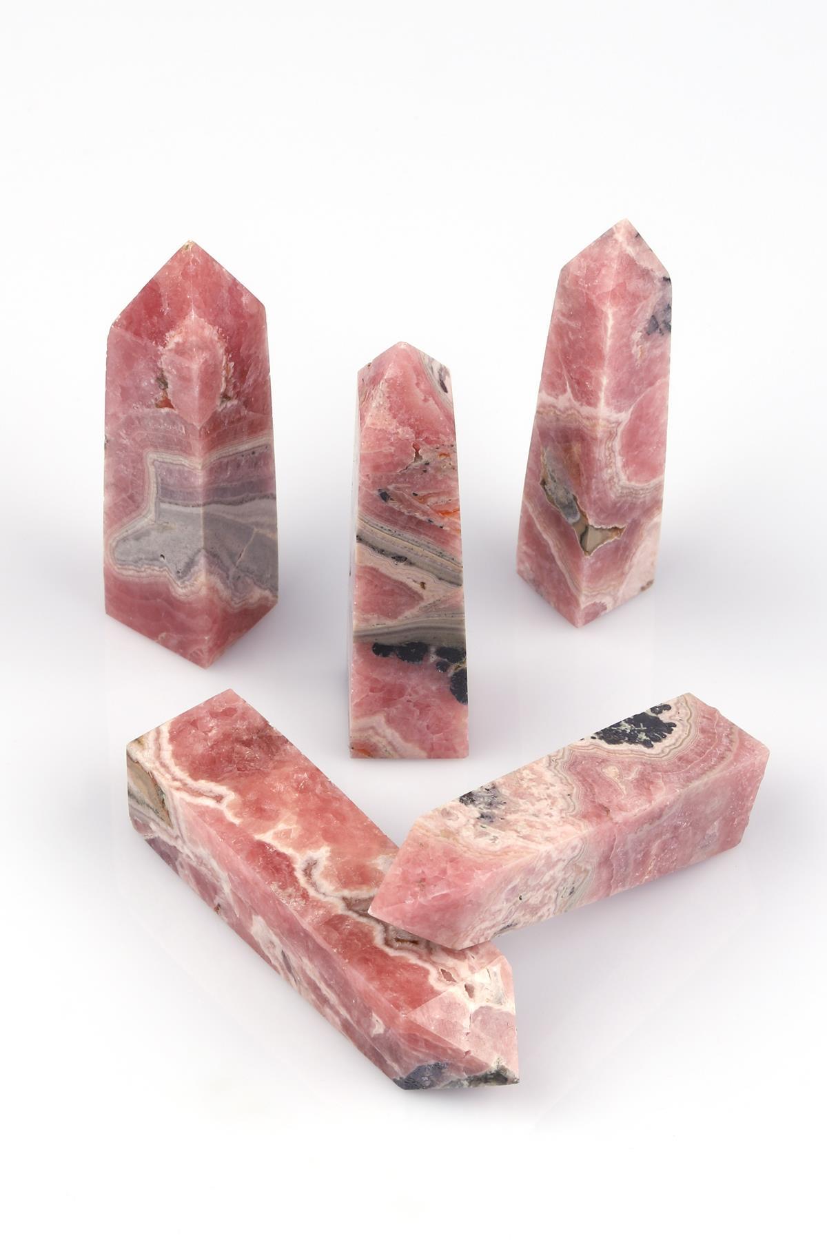 Rodokrozit Doğal Taş Obelisk Parça