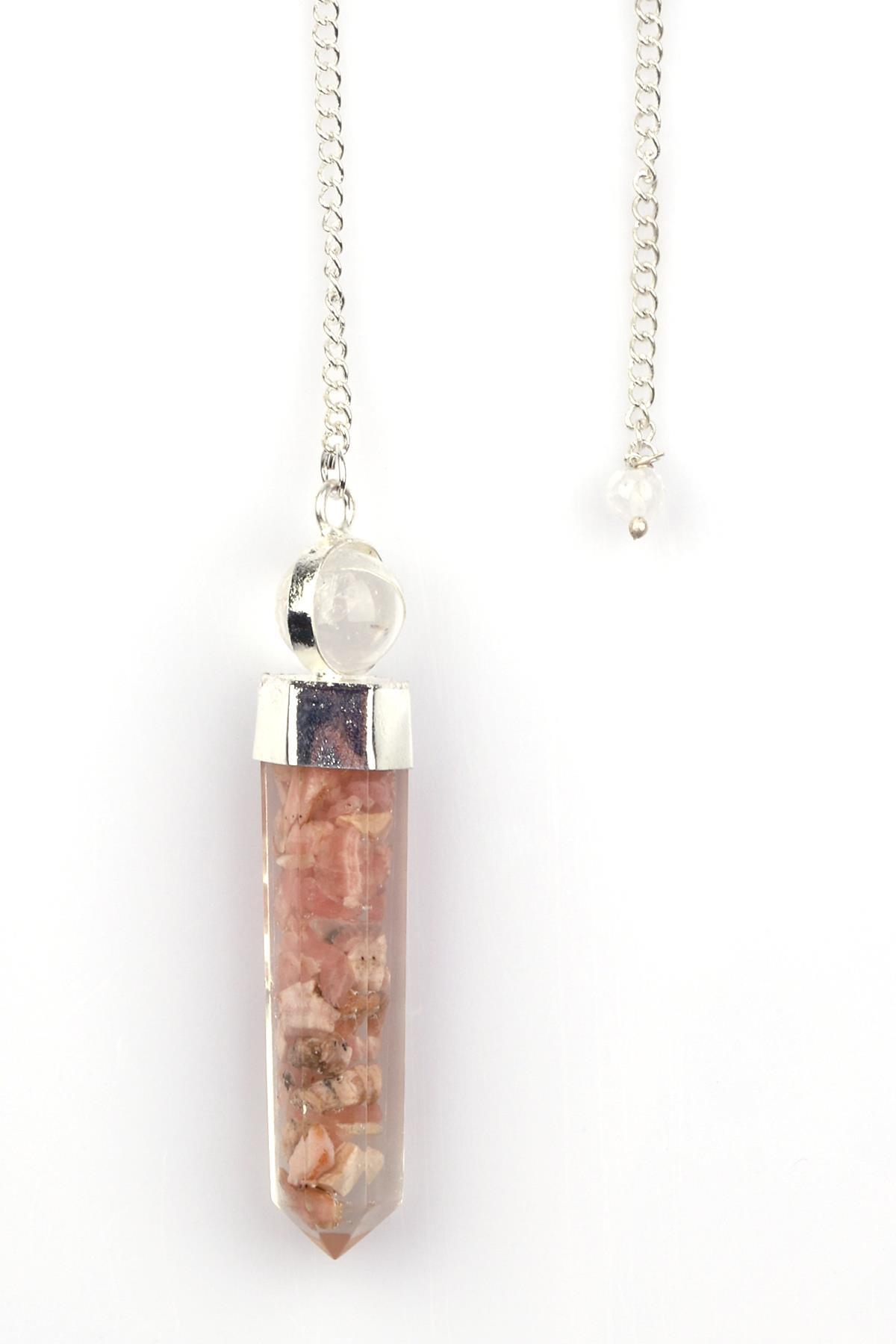 Rodokrozit Doğal Taş Orgonit Pandül