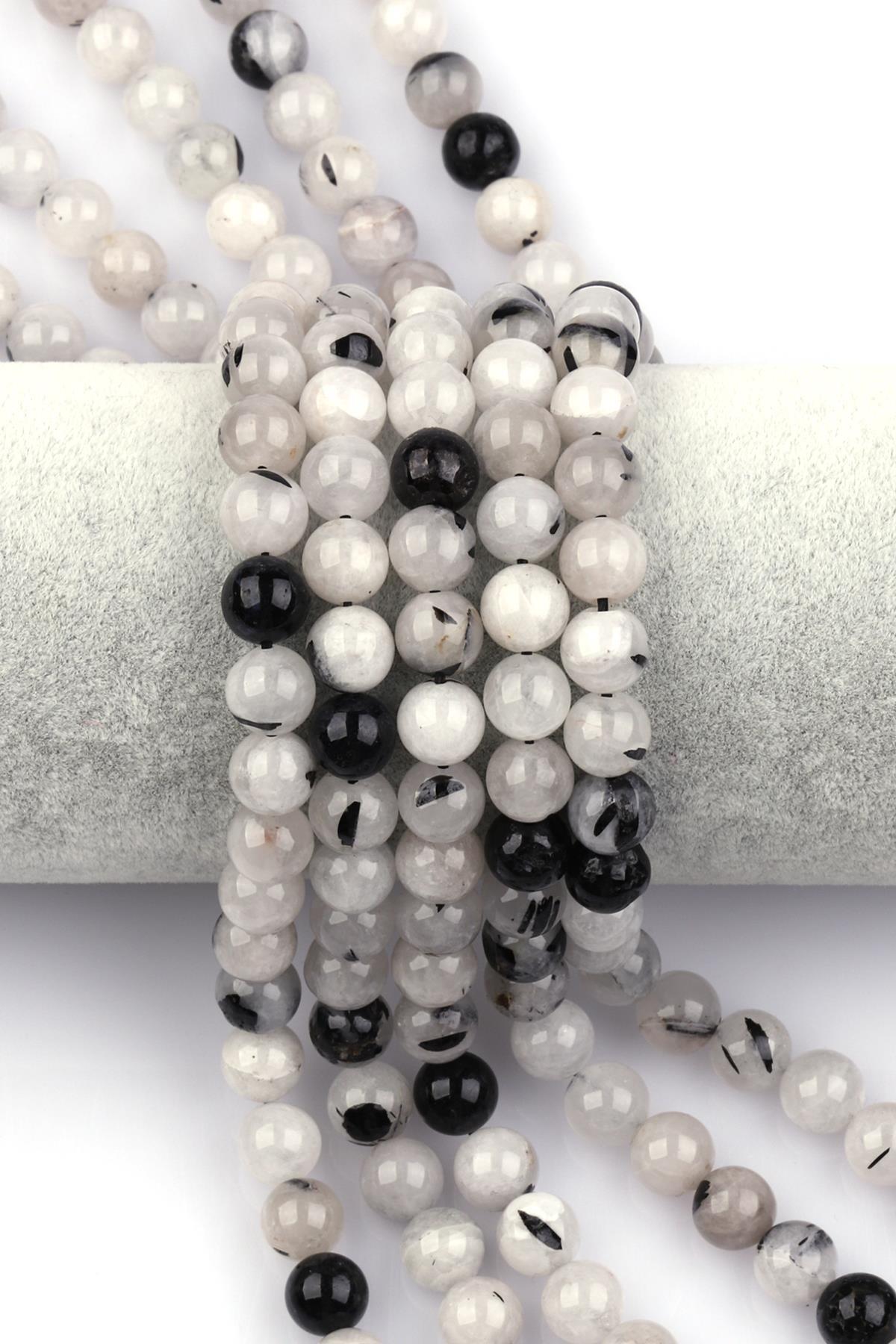 Rutil Kuvars Doğal Taş Dizi 8 mm Küre Kesim