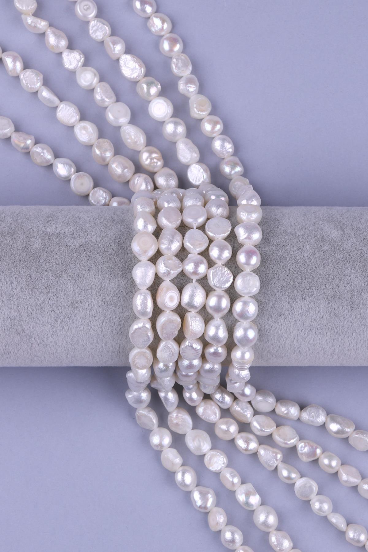 Sakız İnci Doğal Taş Dizi Şekilsiz Kesim