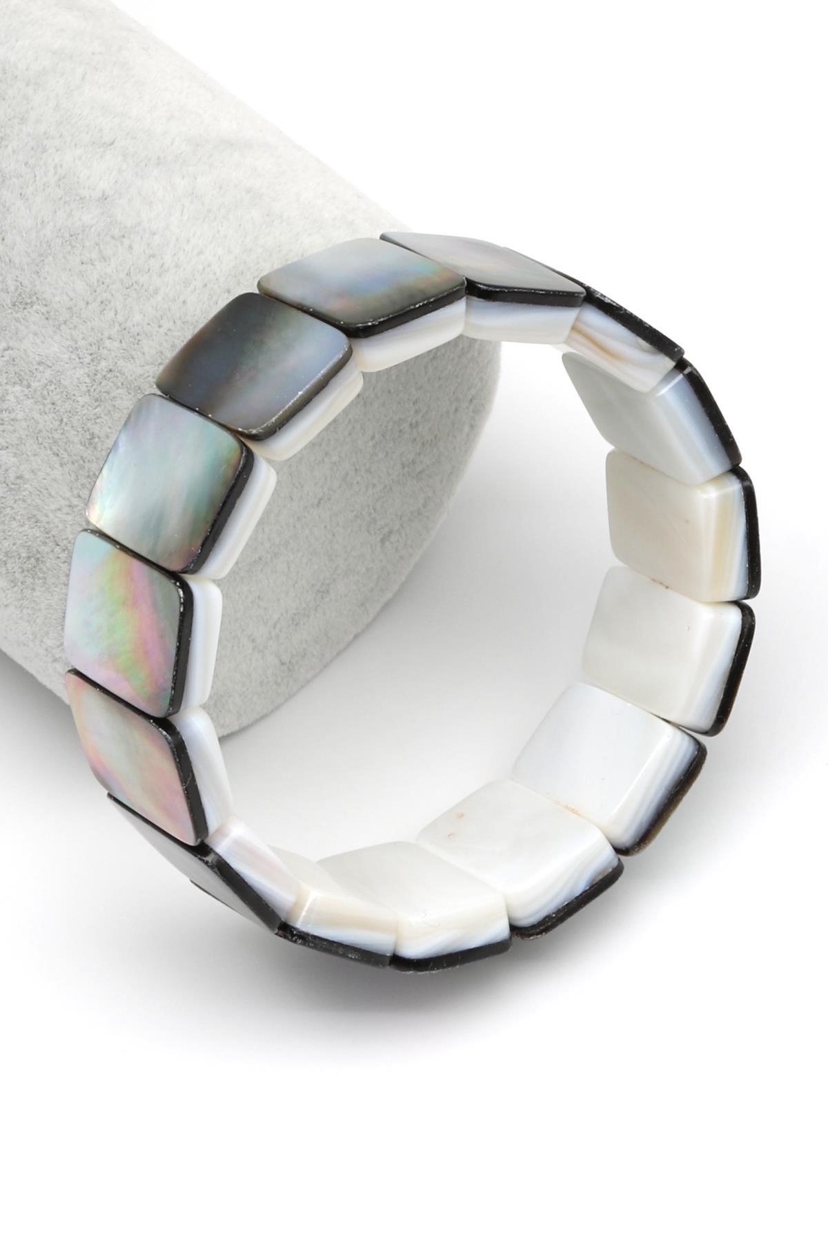 Sedef Doğal Taş Bileklik 13 x 18 mm Özel Kesim