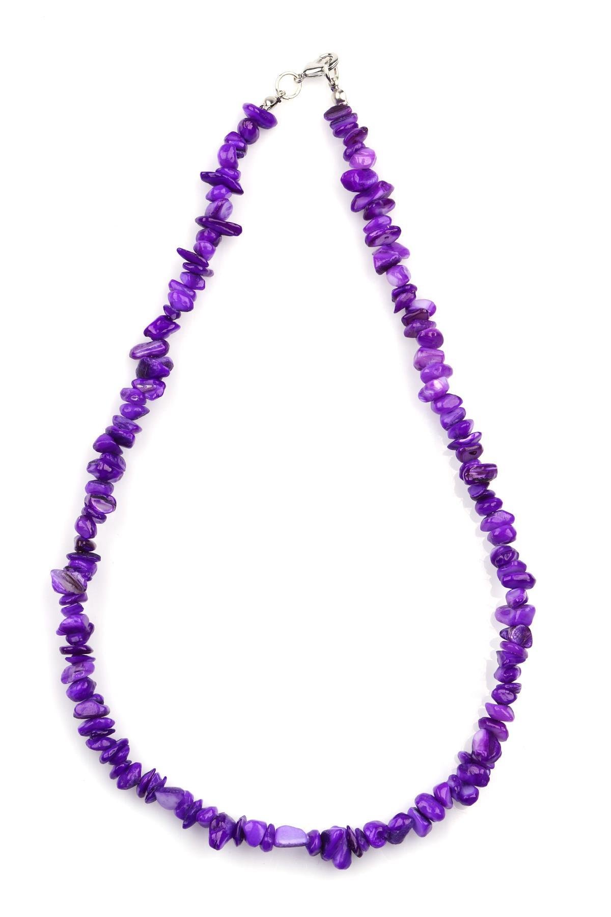 Sedef Doğal Taş Kırık Taş Kolye