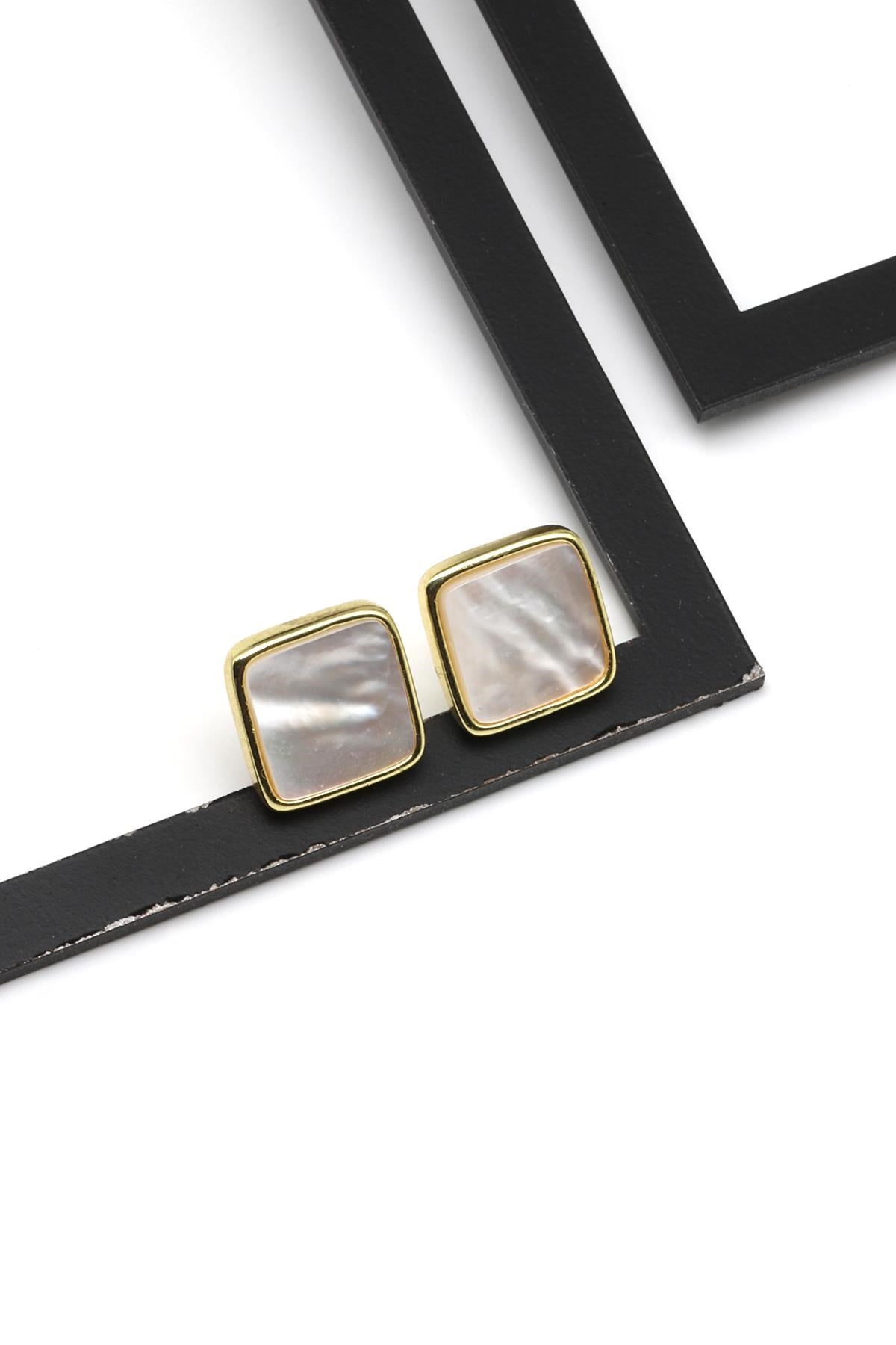 Sedef Doğal Taş Küpe - KP-0262