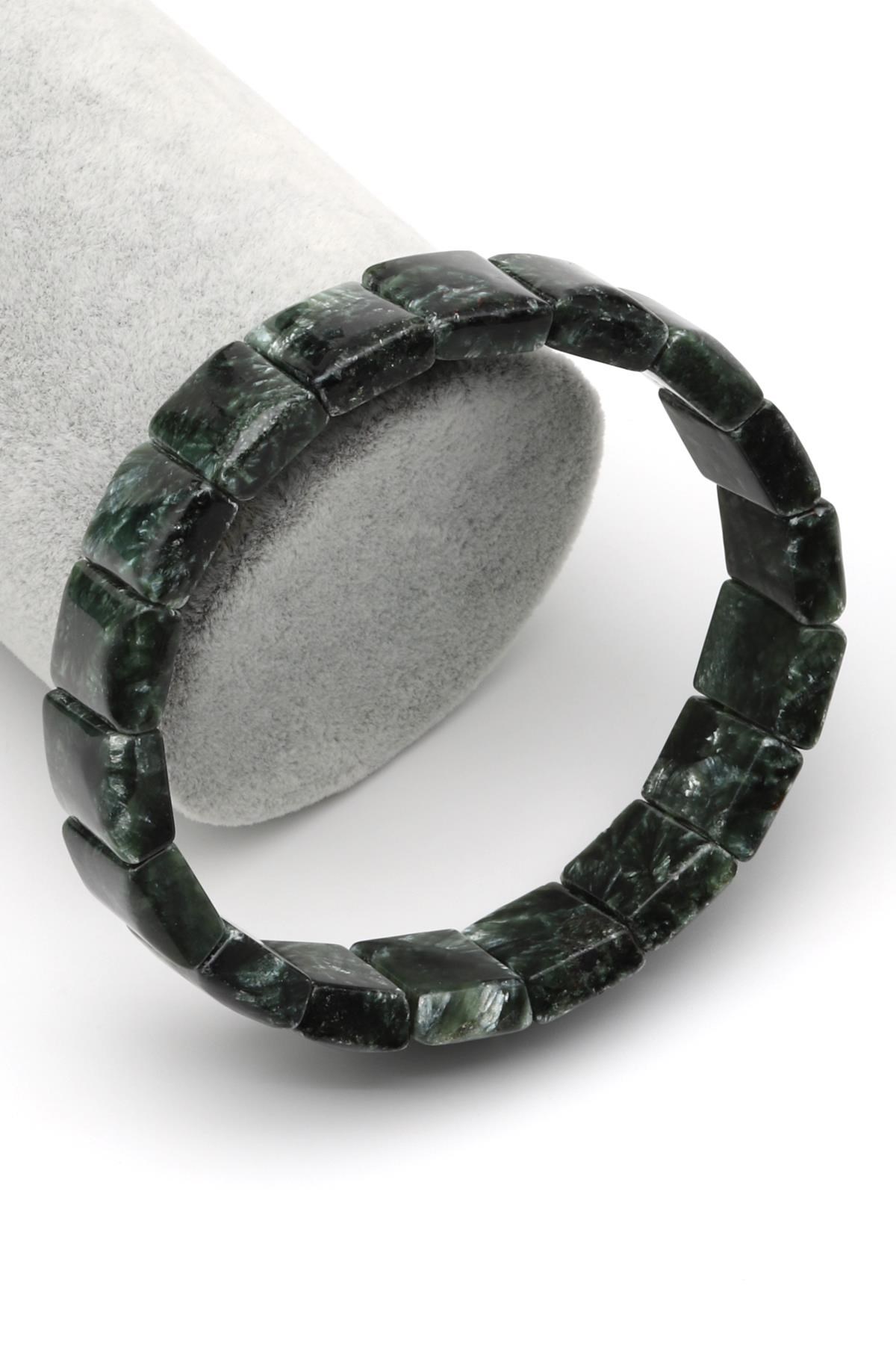 Serafinit Doğal Taş Bileklik 11 x 16 mm Özel Kesim