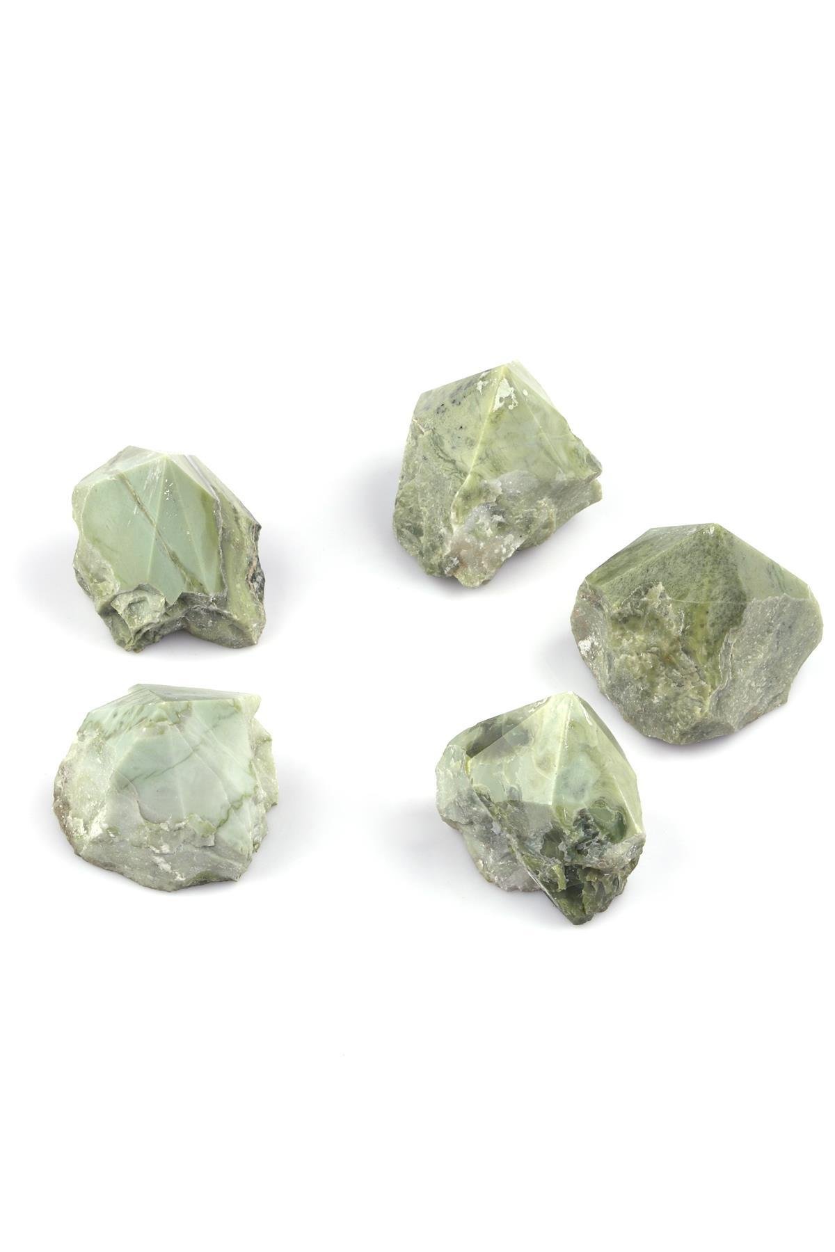 Serpentin Jade Doğal Taş Obelisk Ham Parça