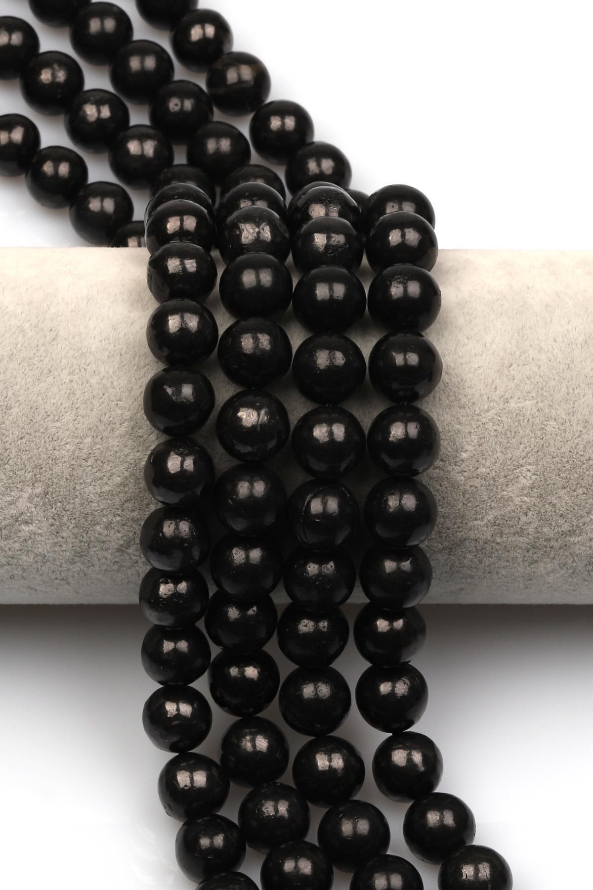 Shungite Doğal Taş Dizi 10 mm Küre Kesim