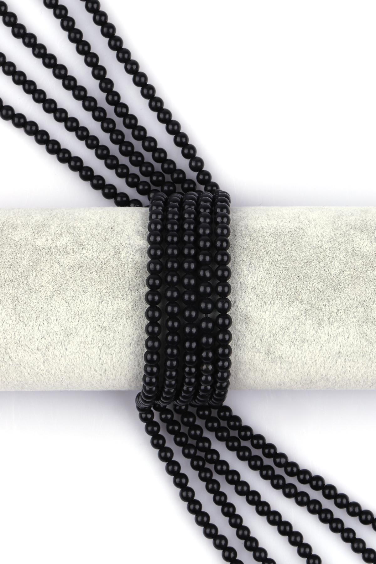 Shungite Doğal Taş Dizi 4 mm Küre Kesim