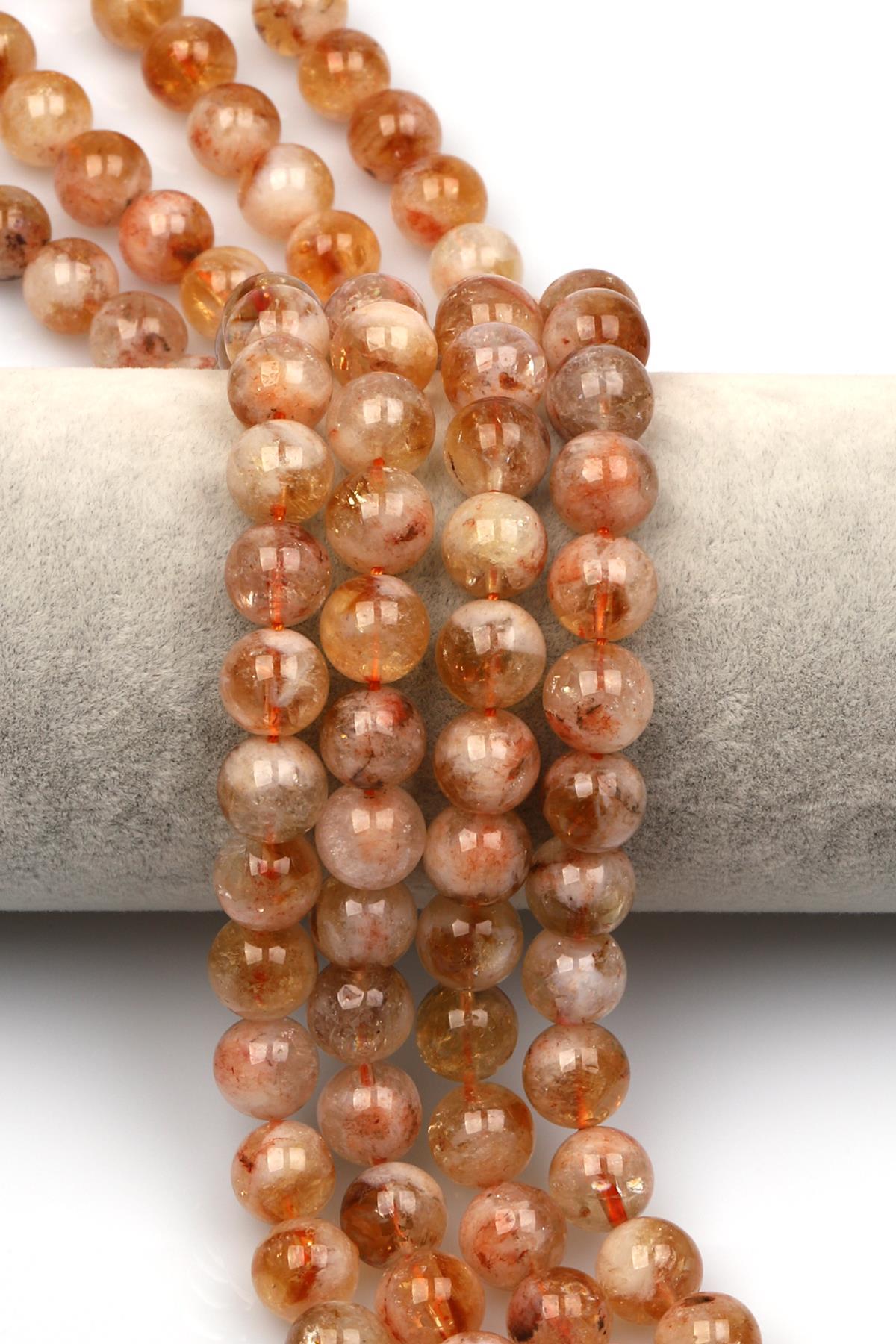 Sitrin Doğal Taş Dizi 10 mm Küre Kesim