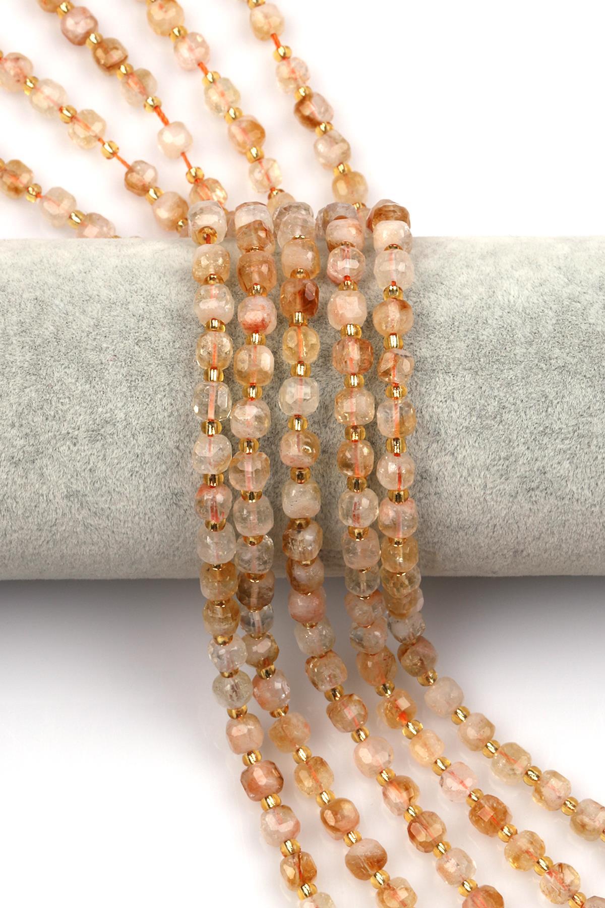 Sitrin Doğal Taş Dizi 6 mm Hexagonel Kesim