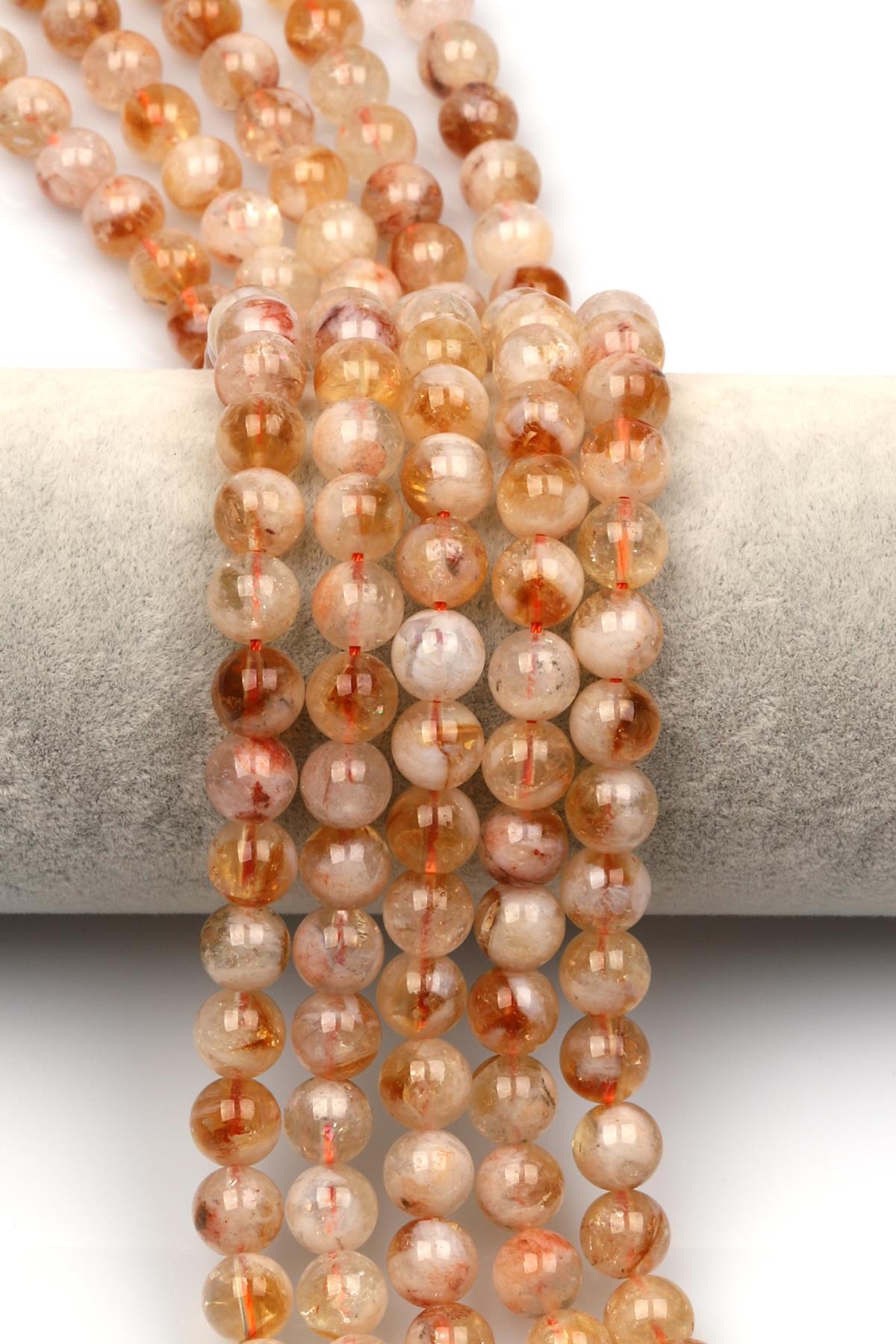 Sitrin Doğal Taş Dizi 8 mm Küre Kesim