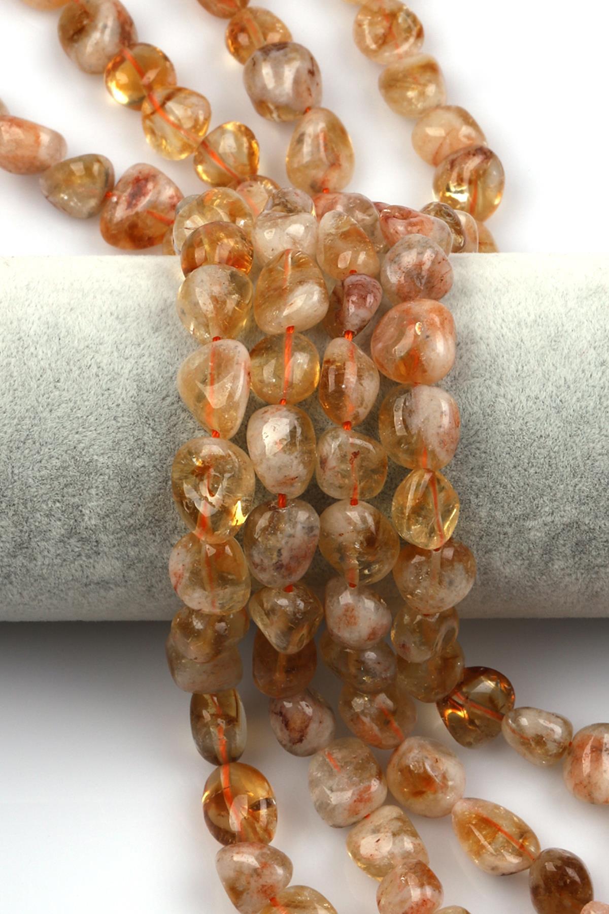 Sitrin Doğal Taş Dizi 8 x 12 mm Şekilsiz Kesim