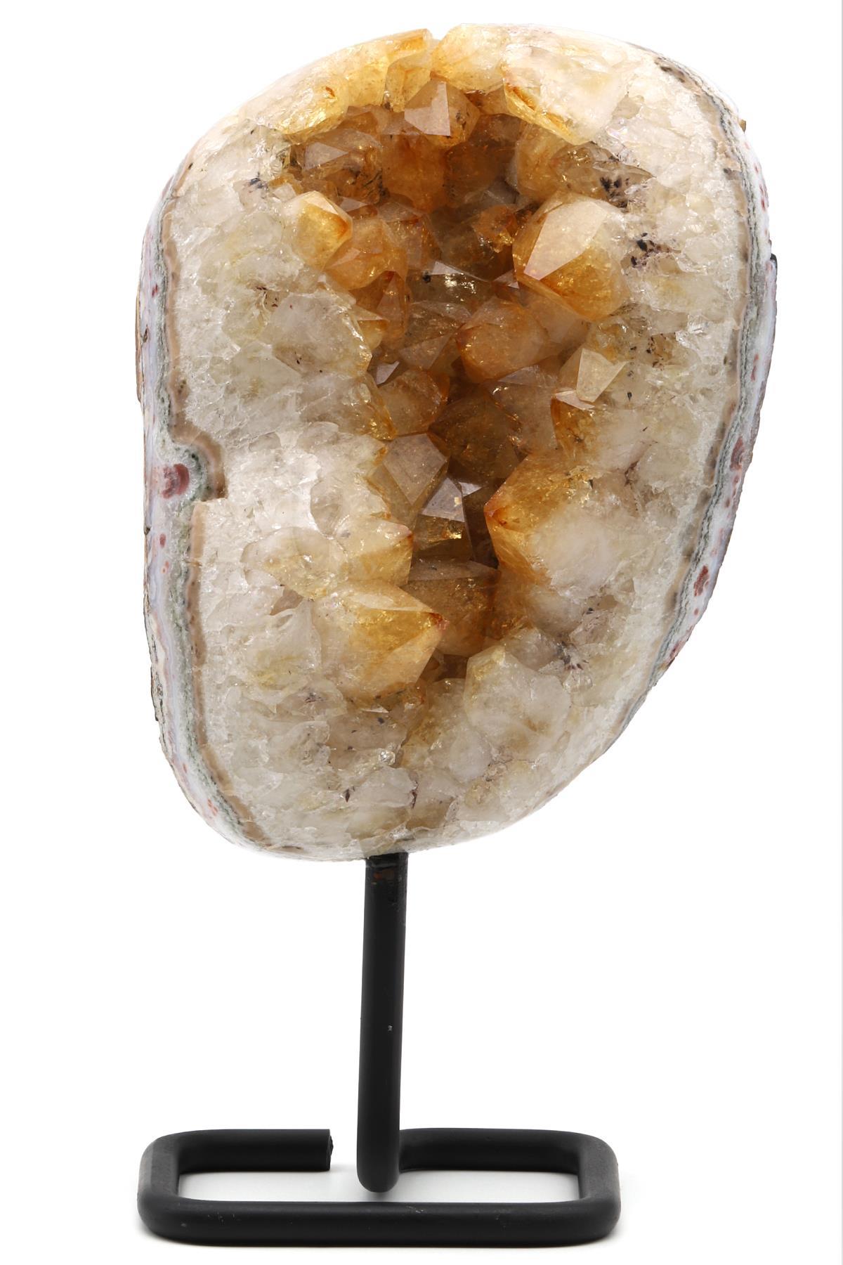 Sitrin Doğal Taş Standlı Ham Parça - 1910 Gr.