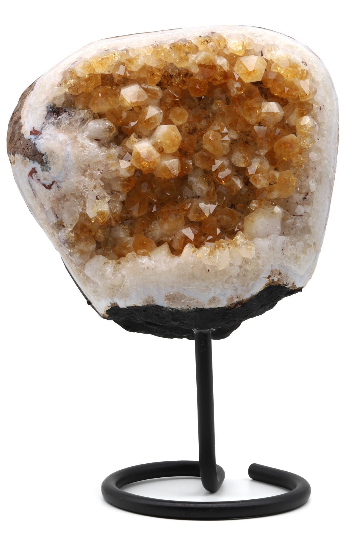 Sitrin Doğal Taş Standlı Ham Parça - 3942 Gr.