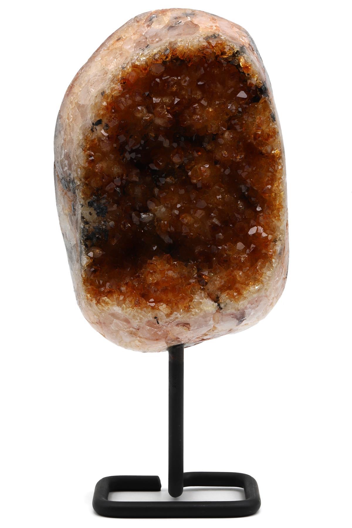 Sitrin Doğal Taş Standlı Ham Parça