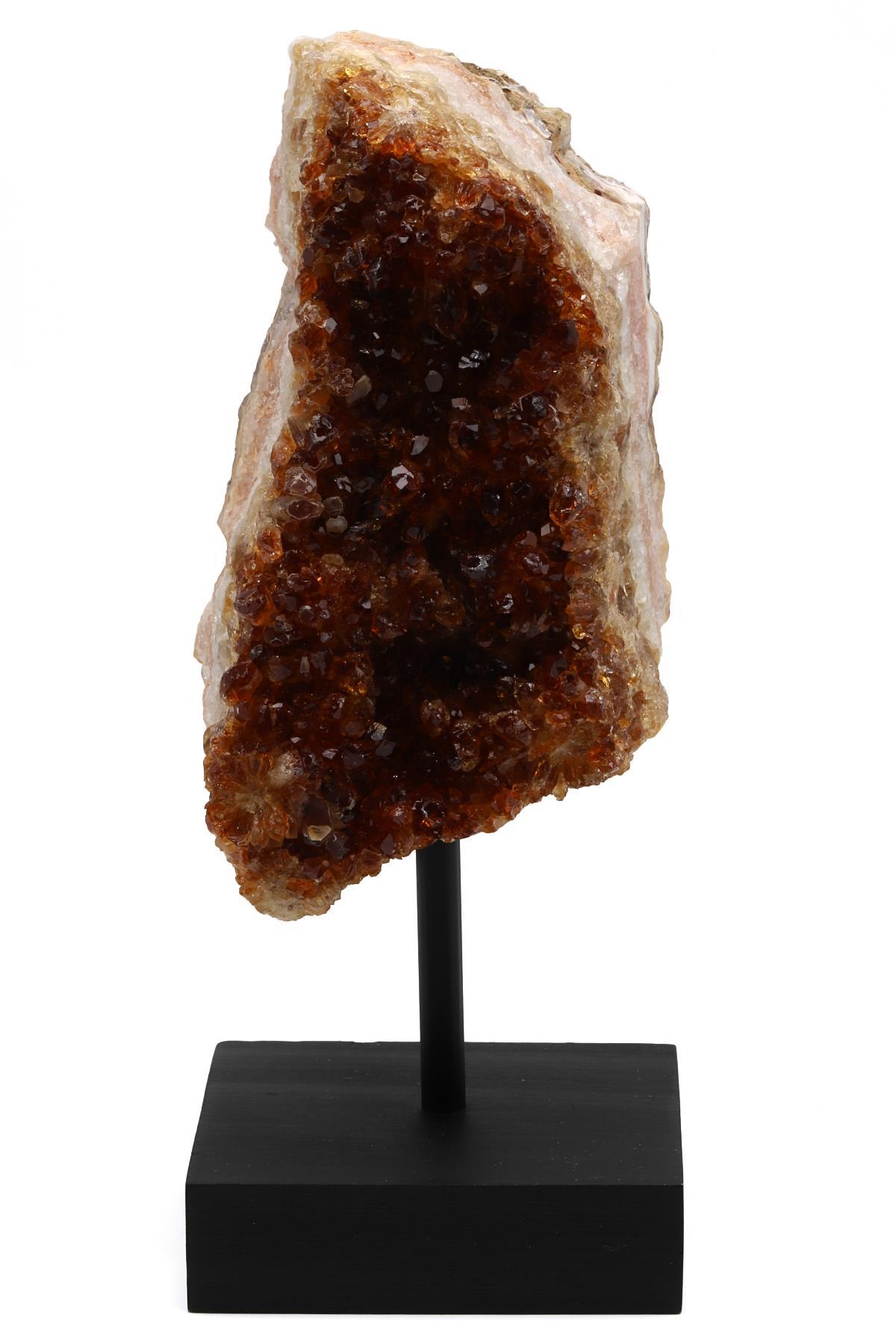 Sitrin Doğal Taş Standlı Ham Parça