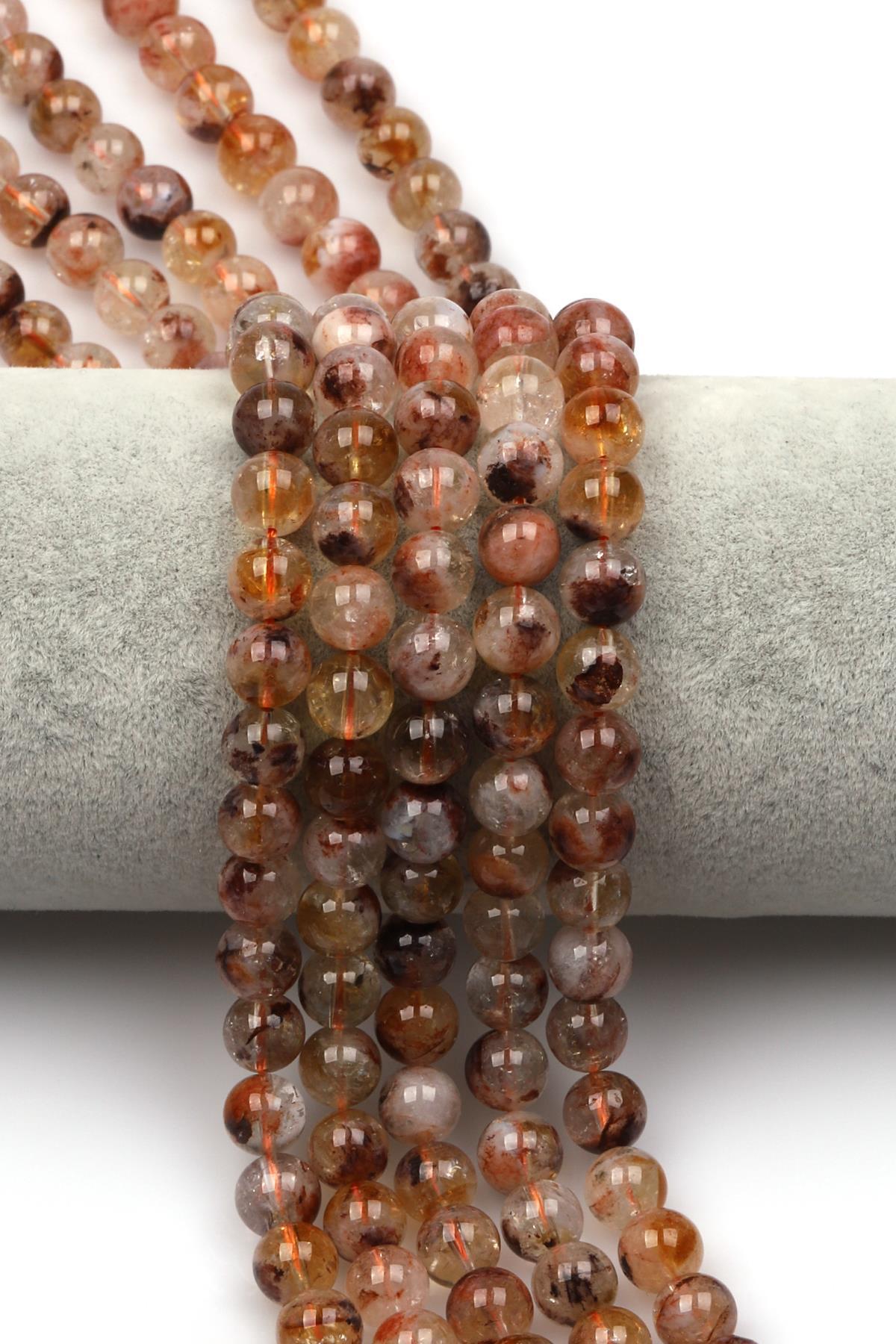 Sitrin Doğaltaş Dizi 8 mm Küre Kesim