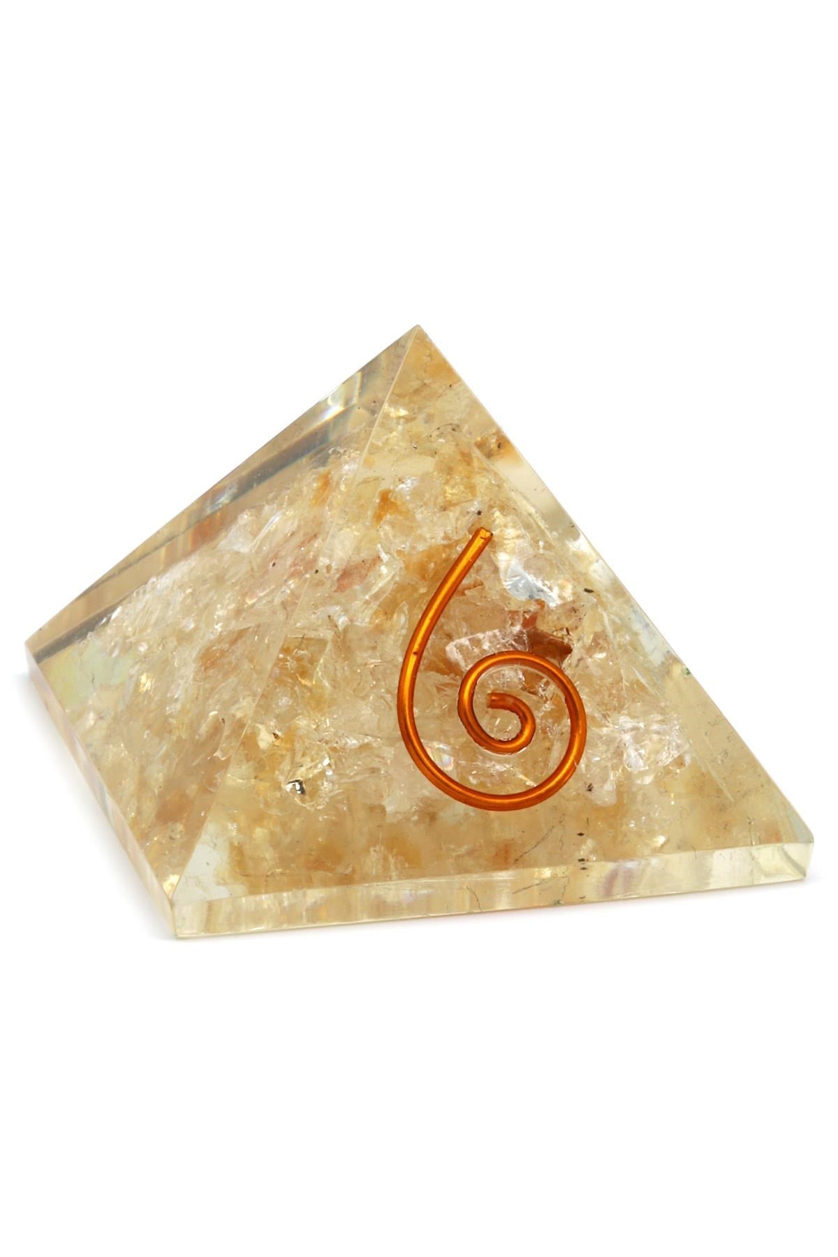 Sitrin Taşından Orgonit Piramit