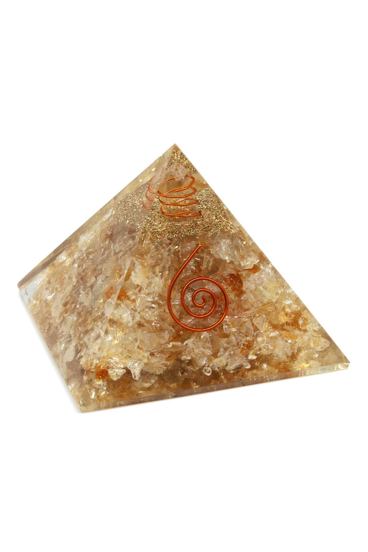 Sitrin Taşından Orgonit Piramit