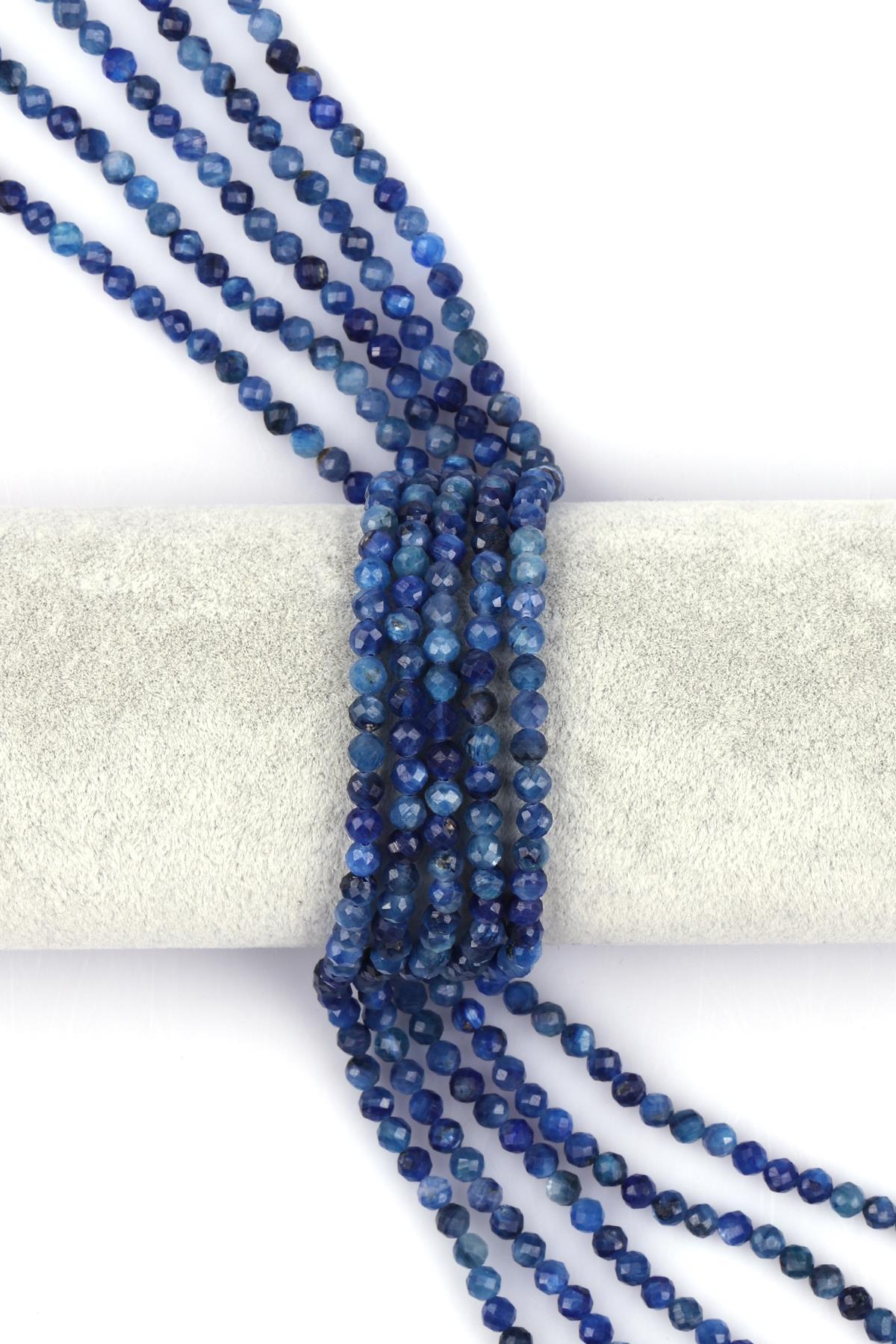 Sodalit Doğal Taş Dizi 4 mm Fasetli Kesim