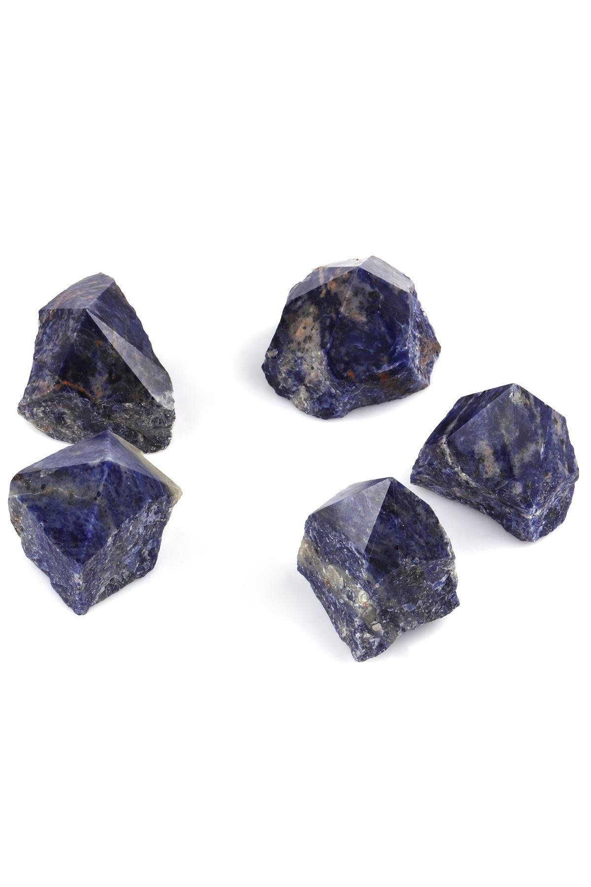 Sodalit Doğal Taş Obelisk Ham Parça