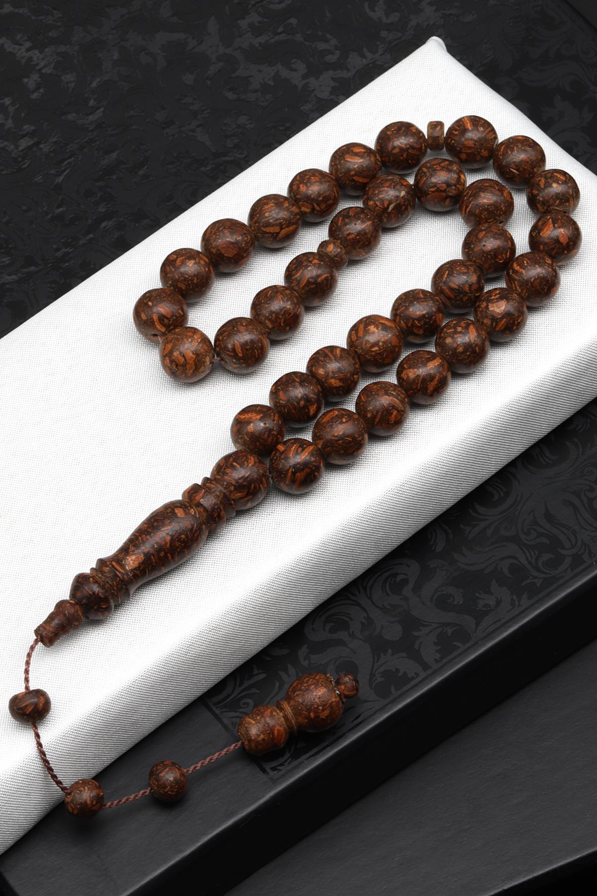 Tarçın Tesbih 9 mm Küre Kesim