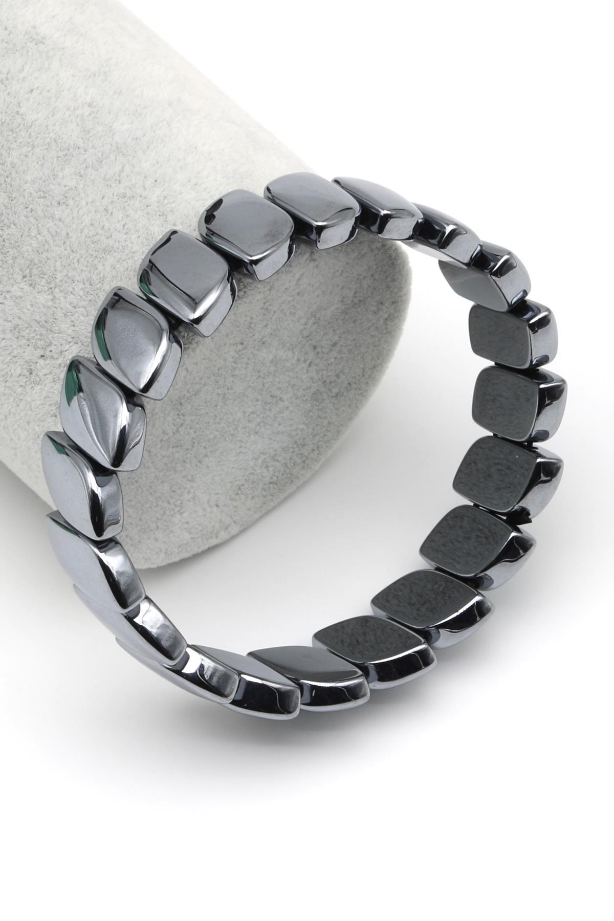 Terahertz Doğal Taş Bileklik 10 x 17 mm Özel Kesim