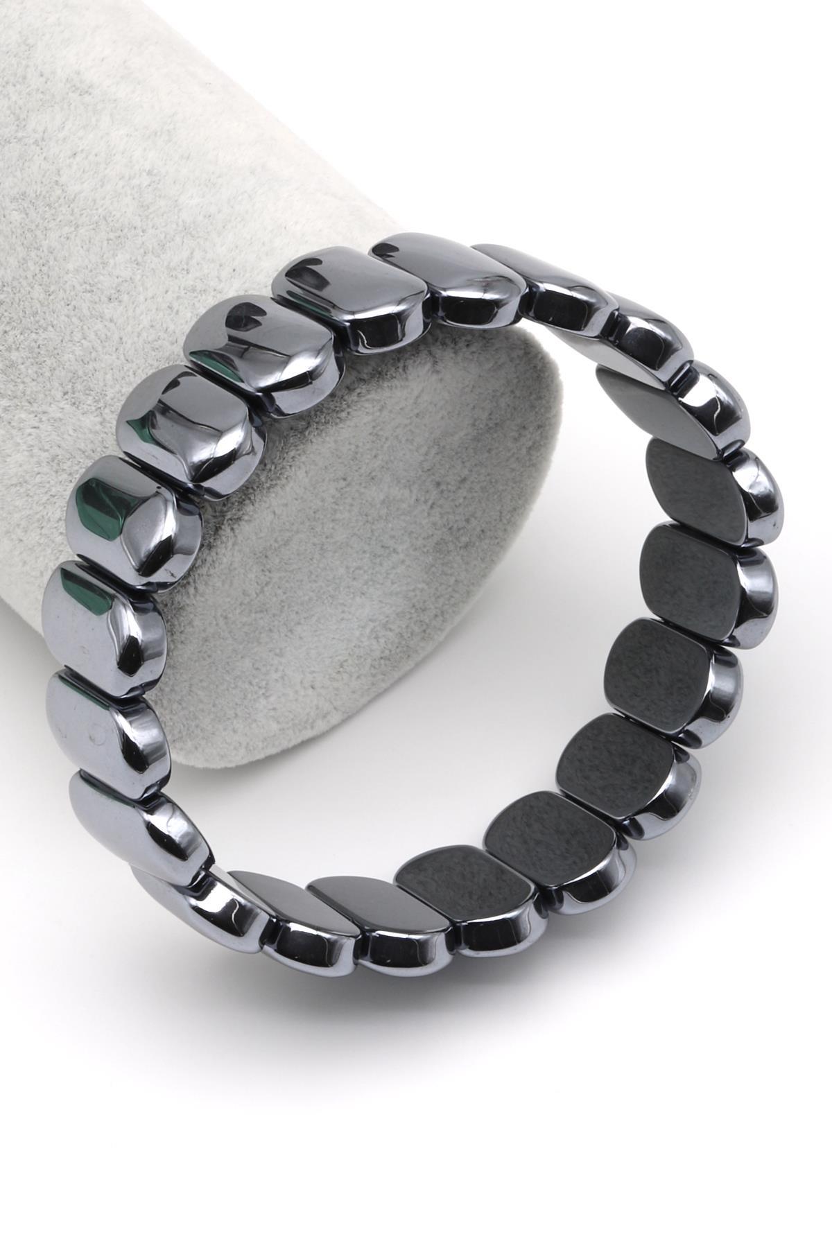 Terahertz Doğal Taş Bileklik 10 x 20 mm Özel Kesim