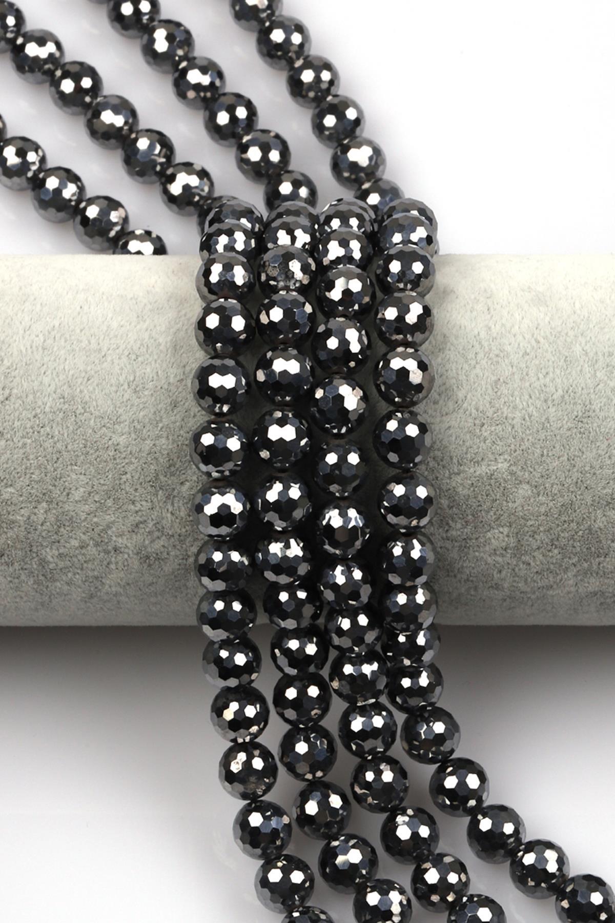 Terahertz Doğal Taş Dizi 8 mm Fasetli Küre Kesim