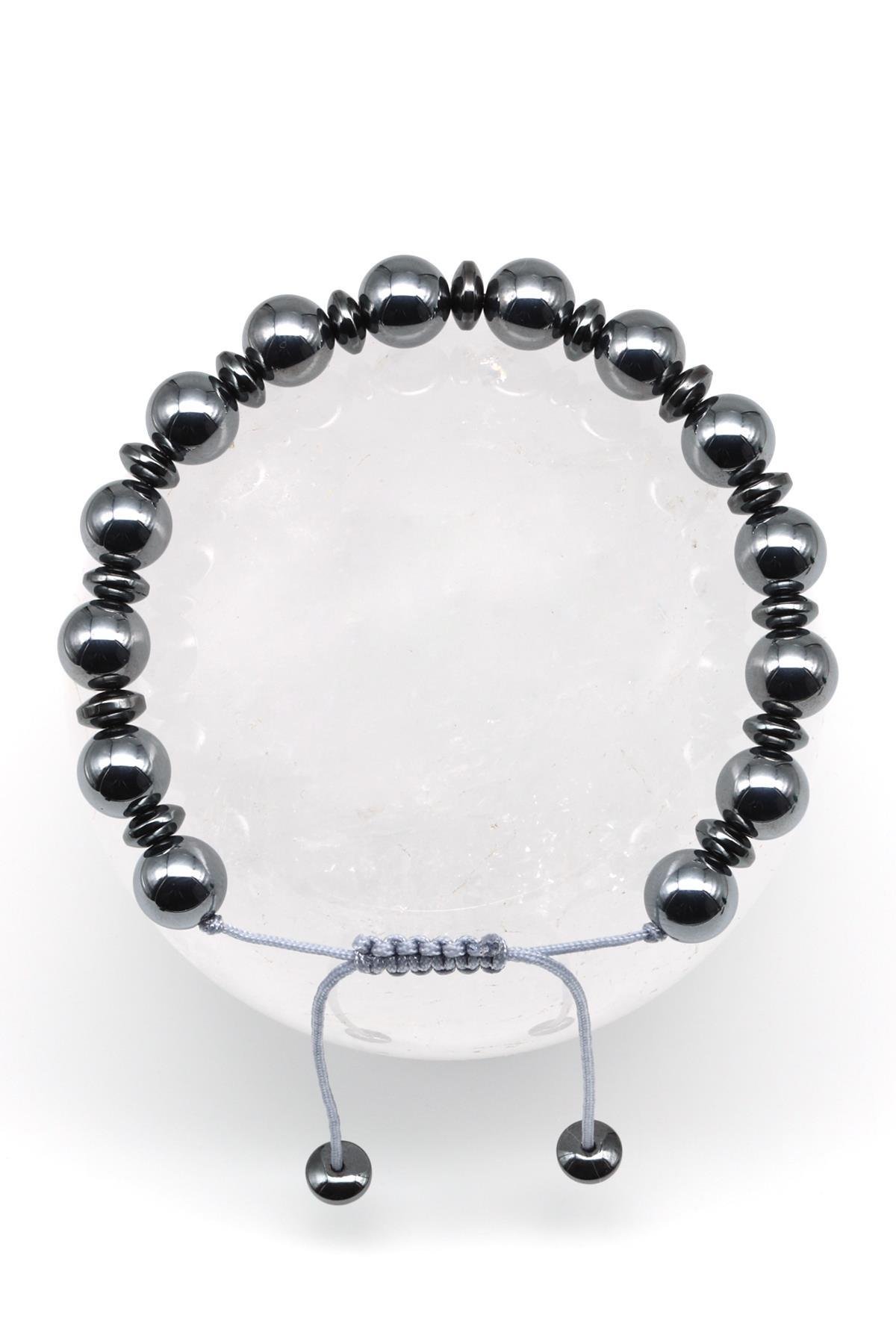 Terahertz Doğal Taş Makrome Örme Bileklik