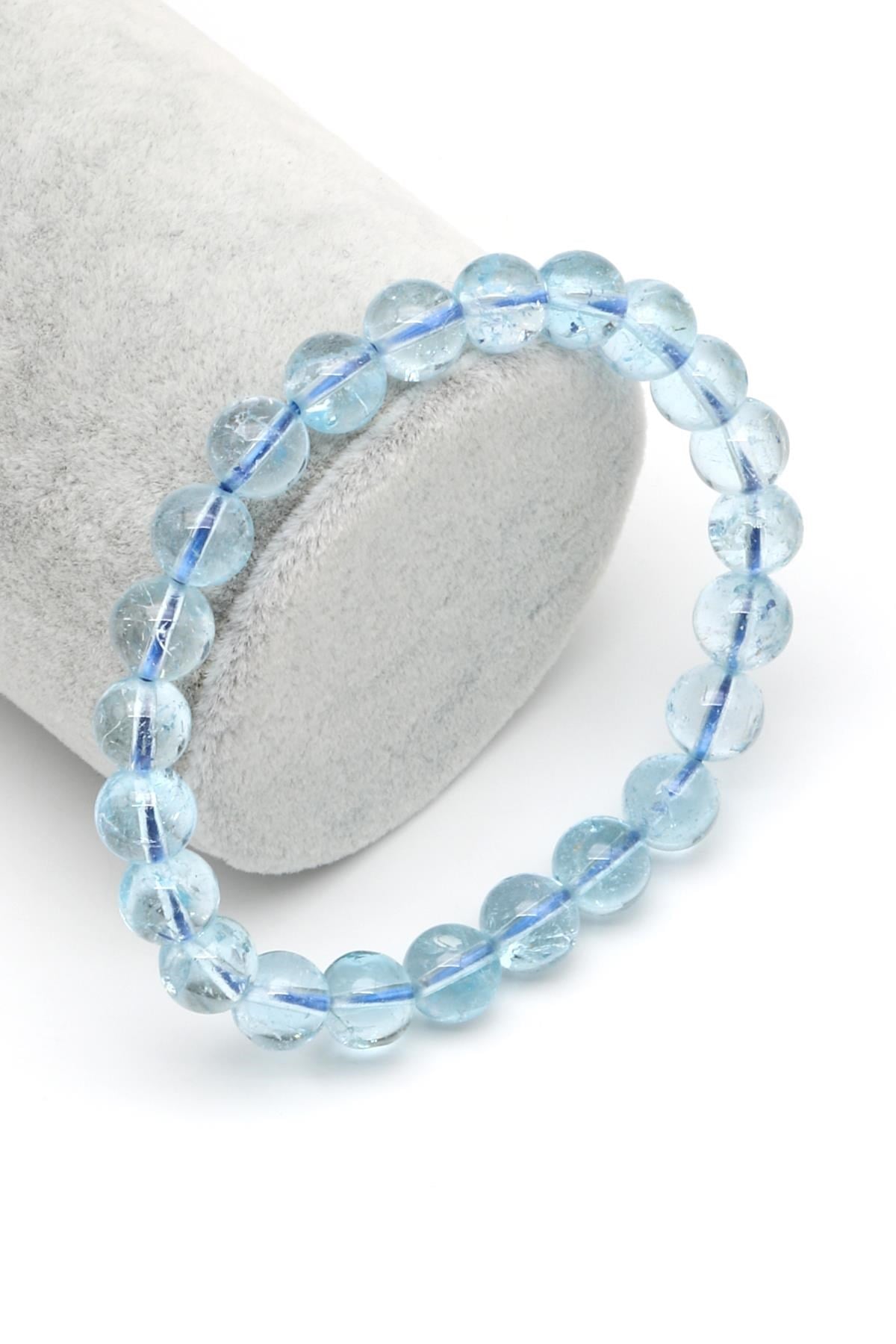 Topaz Doğal Taş Bileklik 8 mm Küre Kesim - BLK-2003