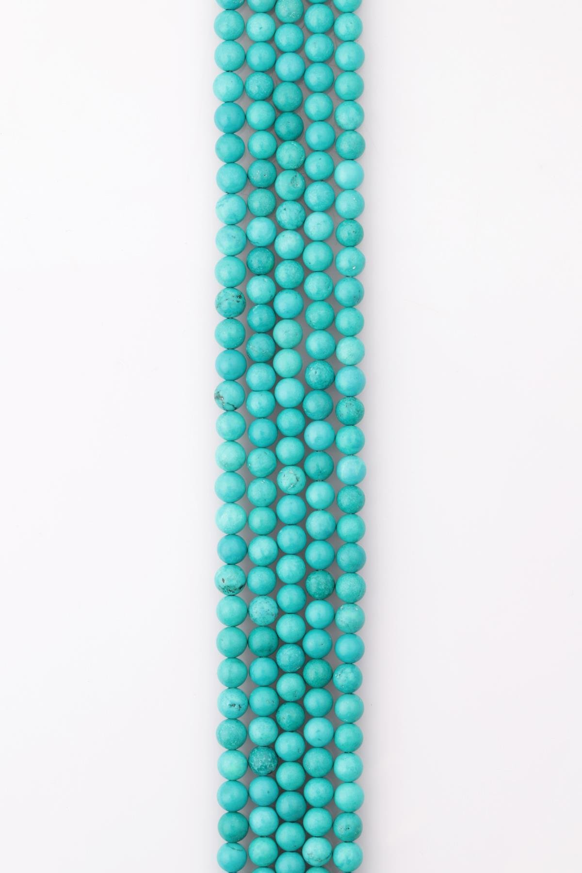 Turkuaz Doğal Taş Dizi 6 mm Küre Kesim