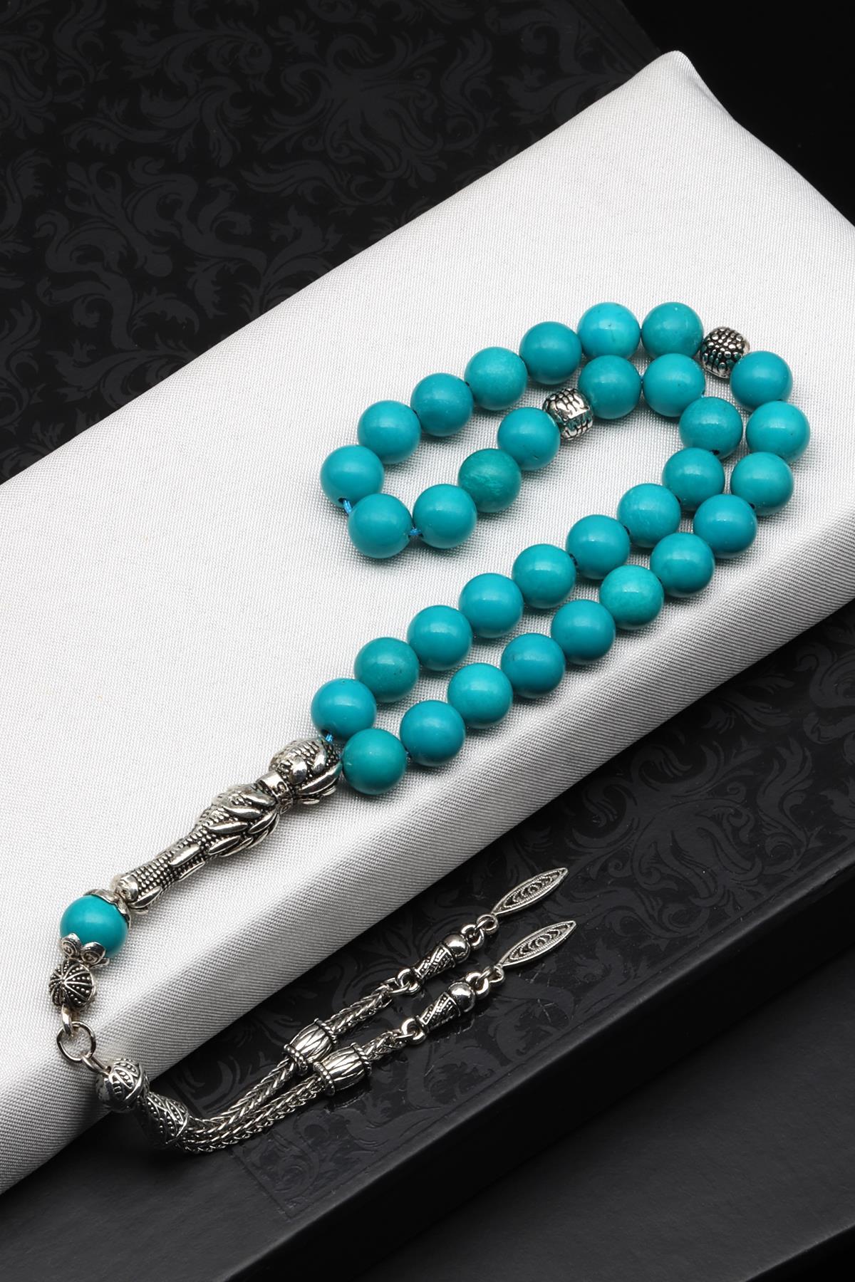 Turkuaz Doğal Taş Tesbih 8 mm Küre Kesim