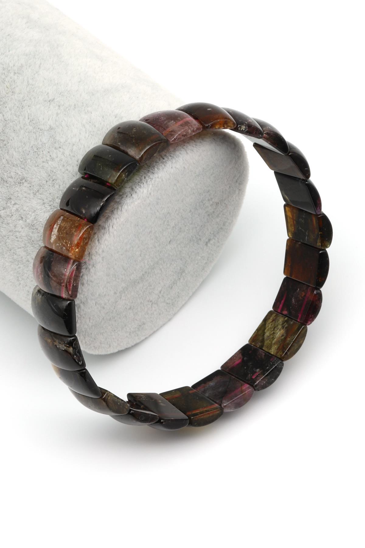 Turmalin Doğal Taş Bileklik 7 x 12 mm Özel Kesim