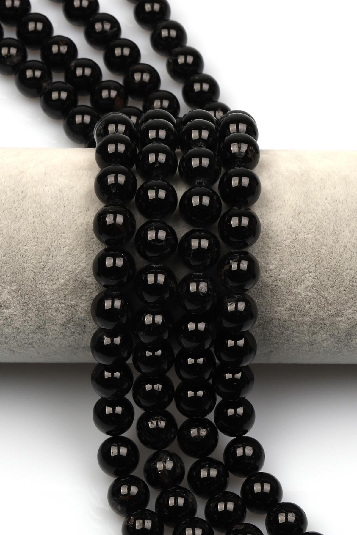 Turmalin Doğal Taş Dizi 10 mm Küre Kesim