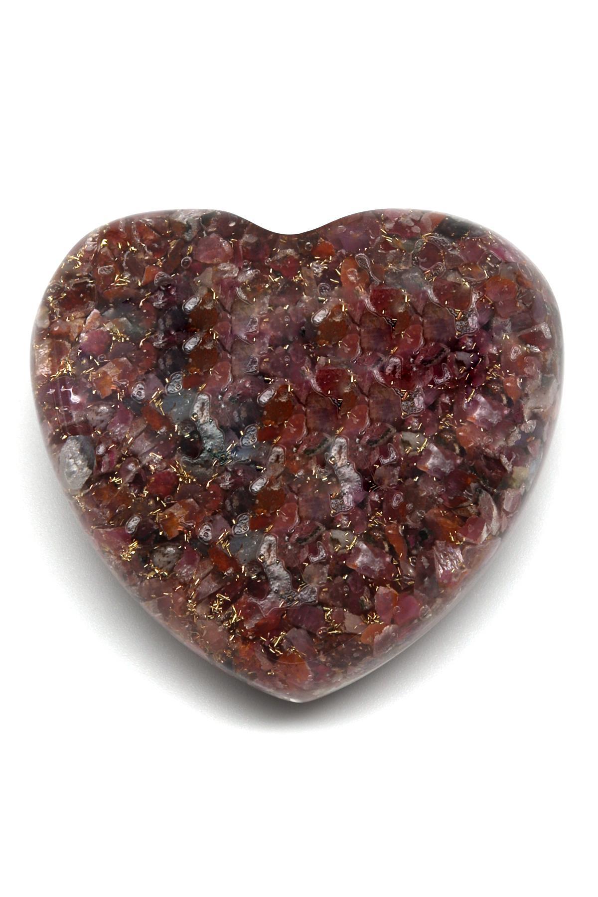 Turmalin Taşından Orgonit Kalp