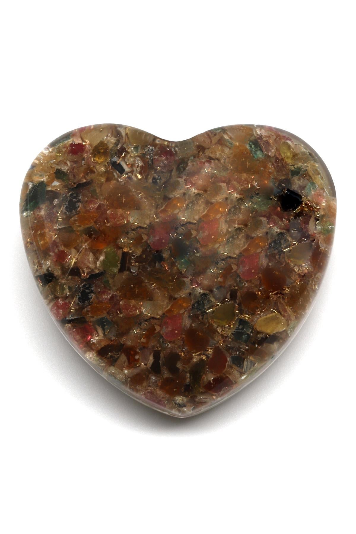 Turmalin Taşından Orgonit Kalp