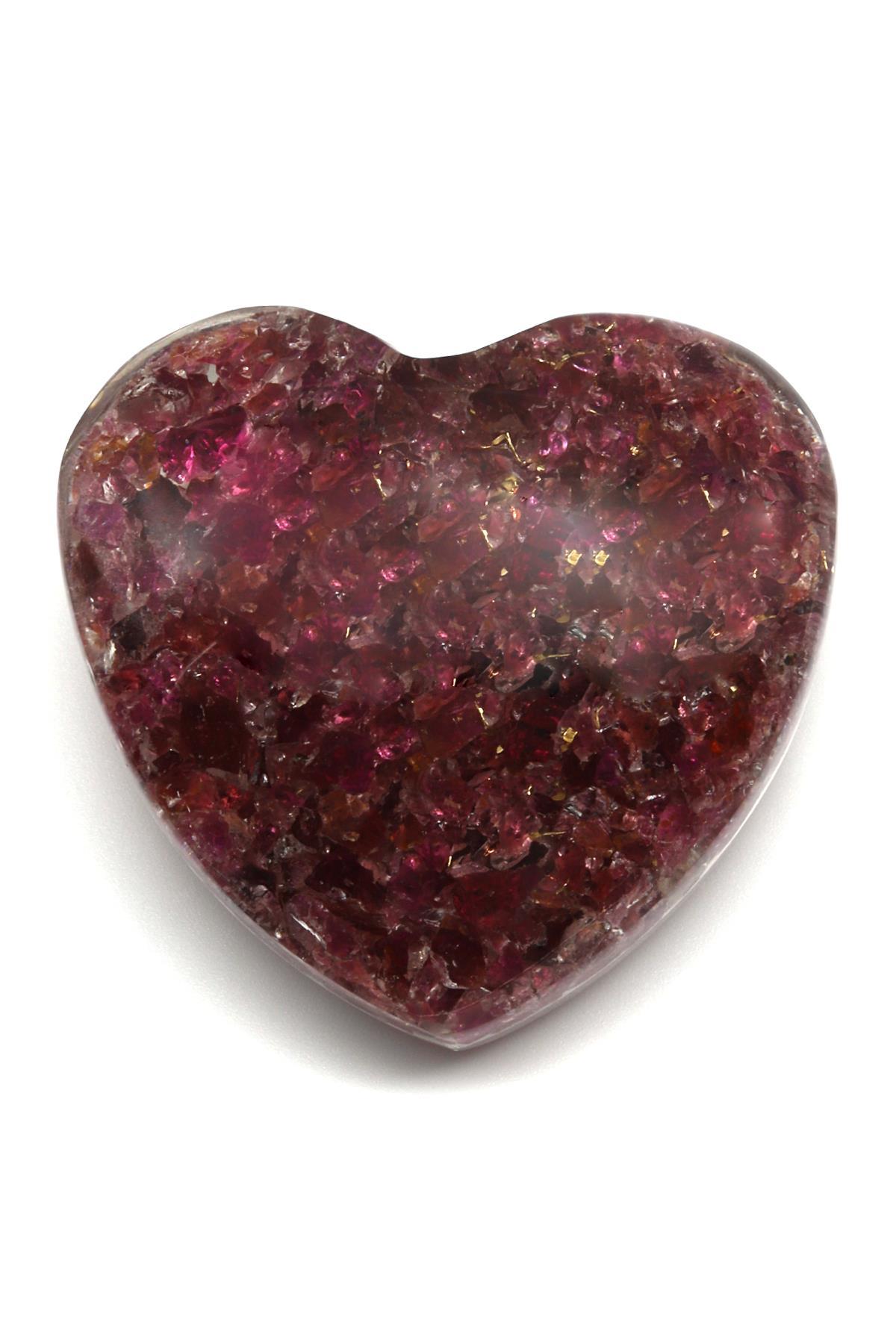 Turmalin Taşından Orgonit Kalp