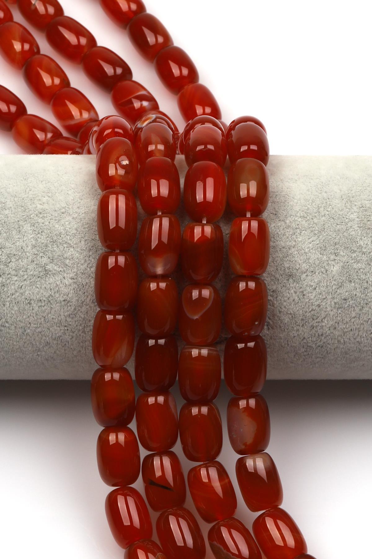 Turuncu Akik Doğaltaş Dizi 10 x 14 mm Kapsül Kesim