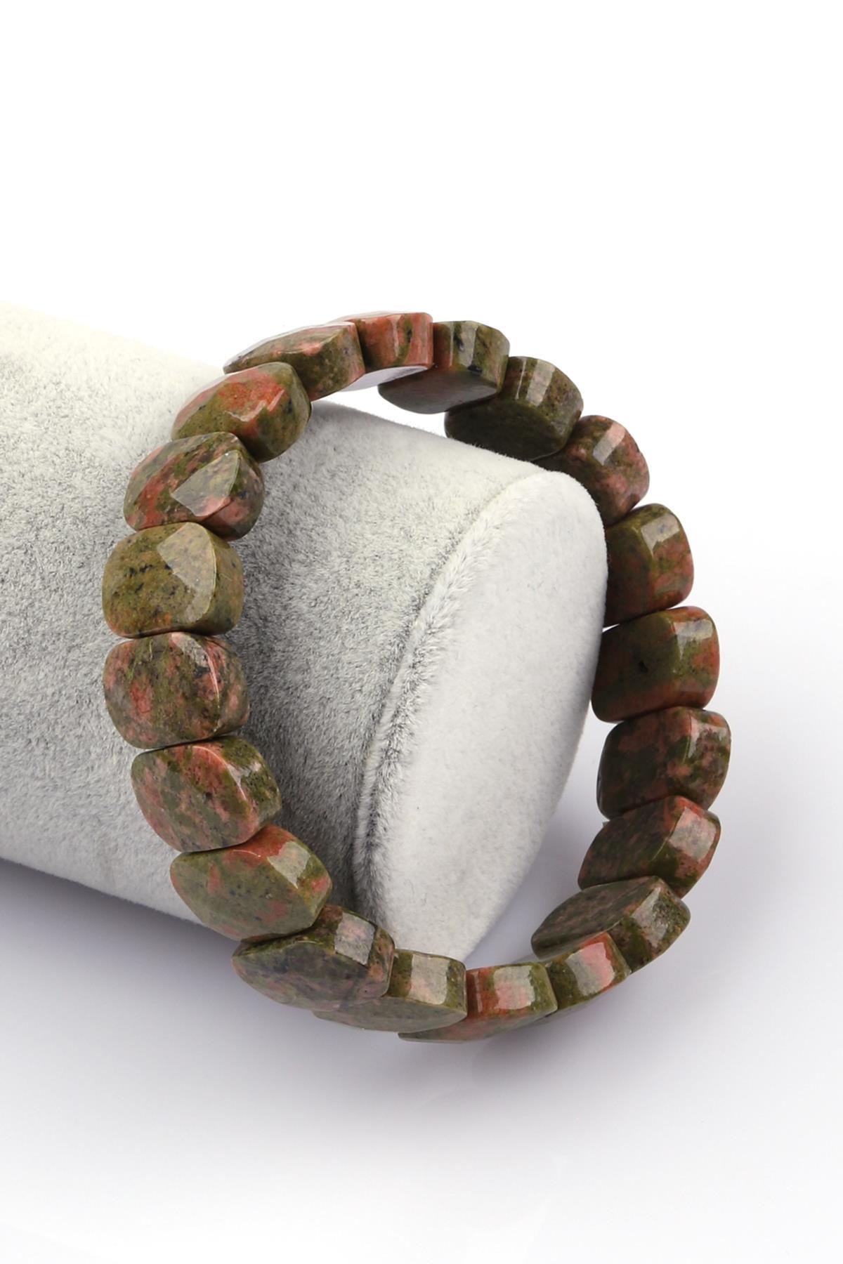 Unakit Doğal Taş Bileklik 11 x 15 mm Özel Kesim 