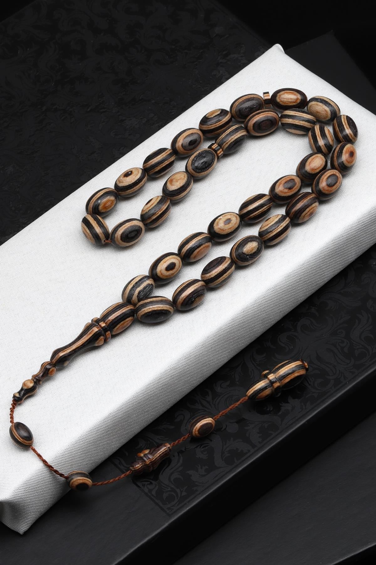 Usta İşçilikli Kafur Ağacı Tesbih 8 x 12 mm Kapsül Kesim