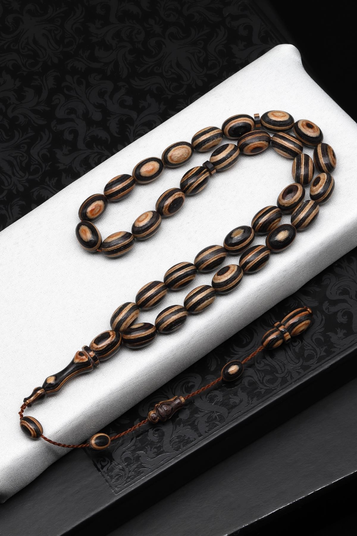 Usta İşçilikli Kafur Ağacı Tesbih 8 x 11 mm Kapsül Kesim