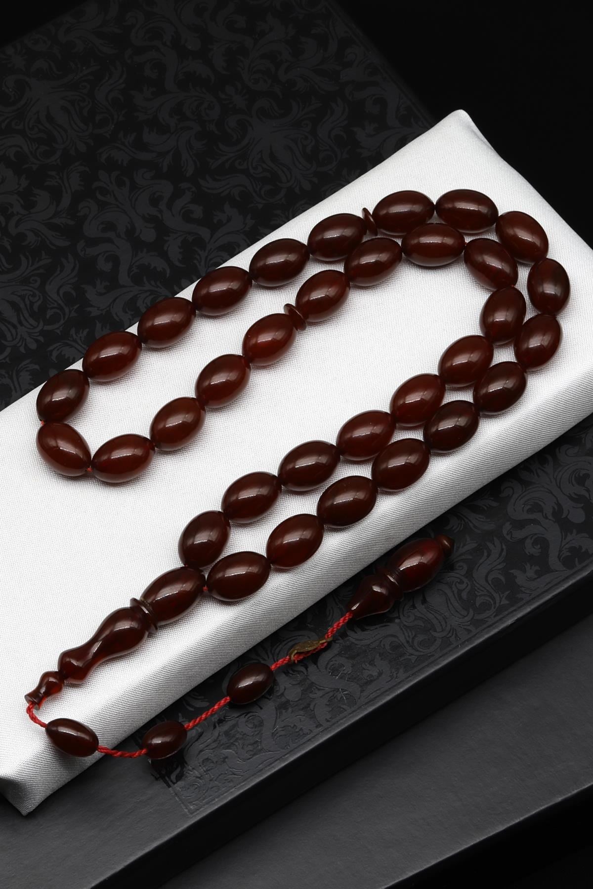 Usta İşçilikli Sıkma Tesbih 10 x 14 mm Beyzi Kesi