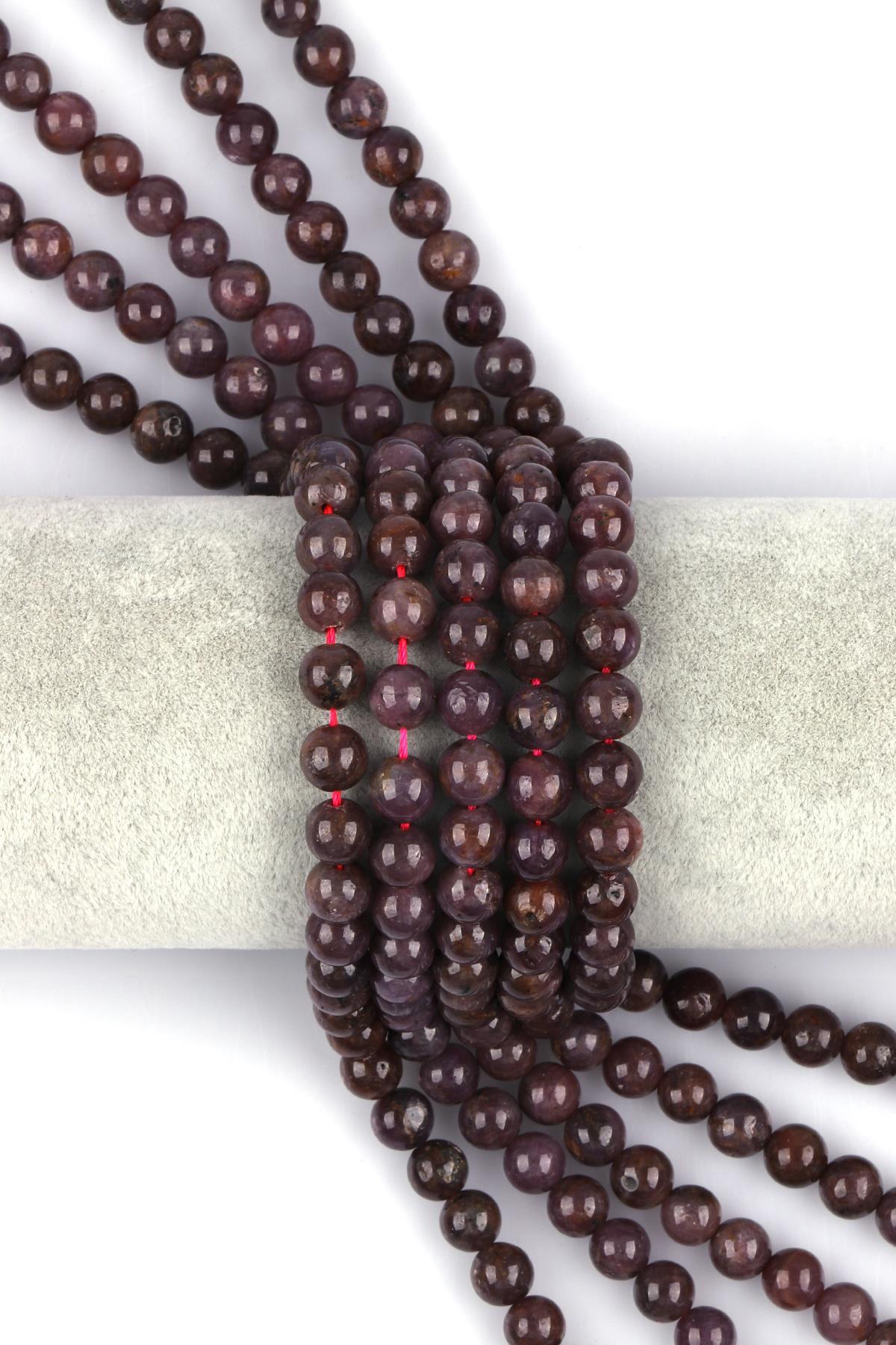 Yakut Doğal Taş Dizi 8mm Küre Kesim