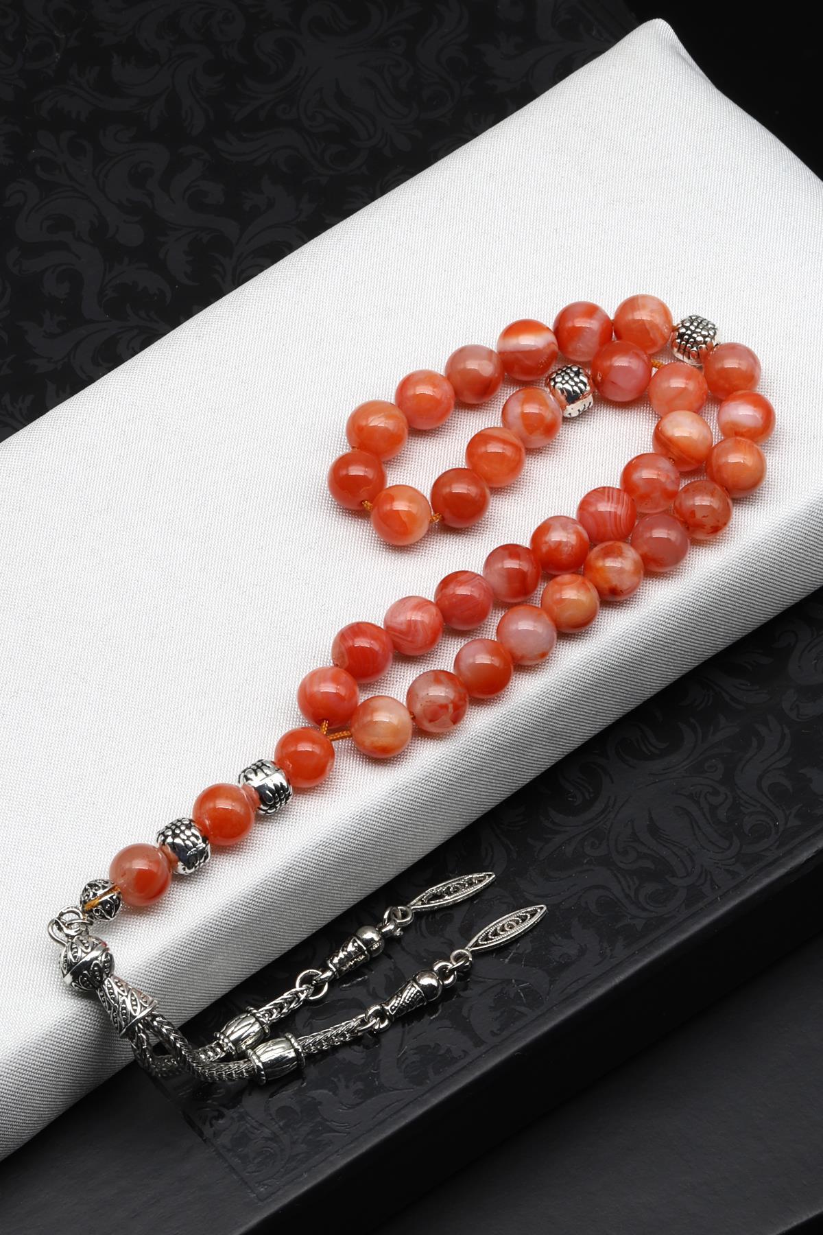 Yemen Akik Doğal Taş Tesbih 7 mm Küre Kesim