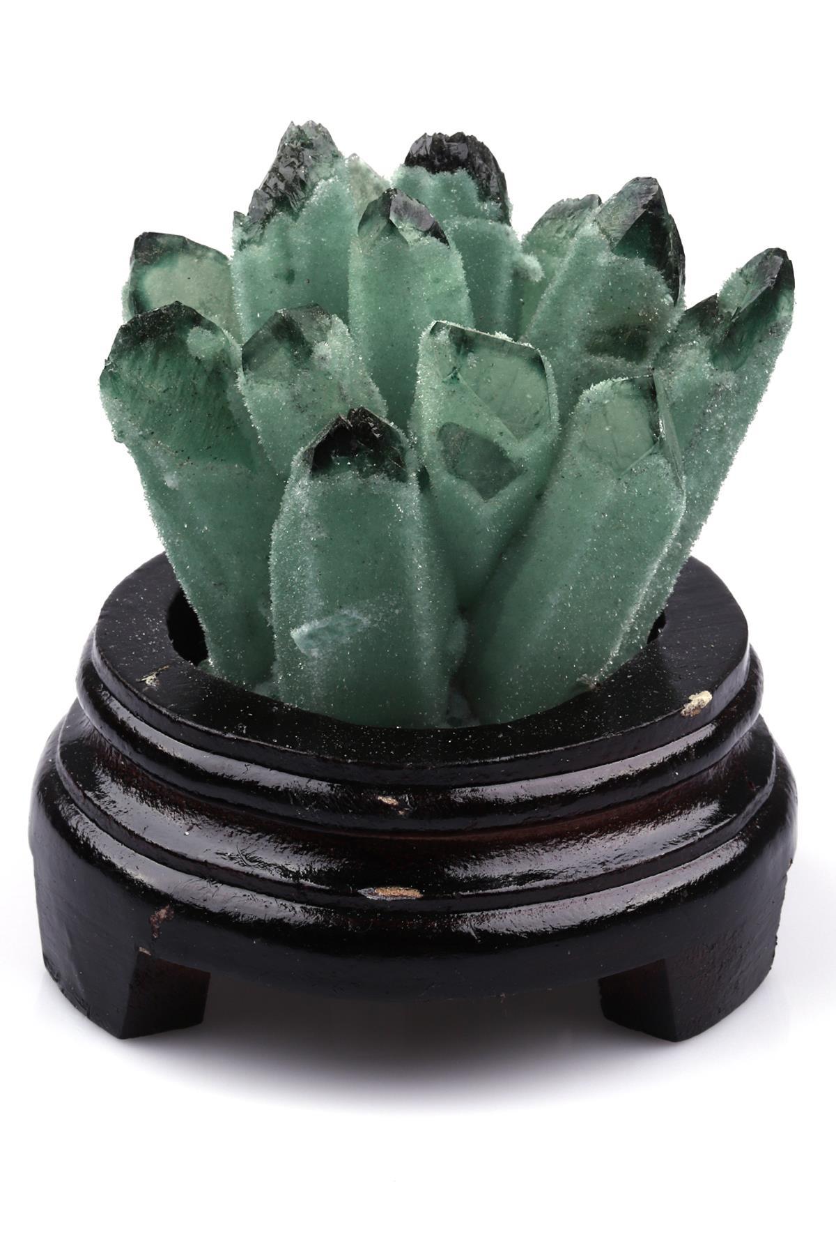 Yeşil Kuvars Doğal Taş Standlı Ham Parça